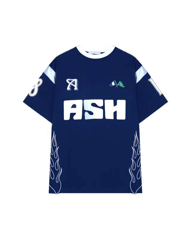 Ashluxe 18 Jersey Style T-Shirt Blue sold by Ashluxe