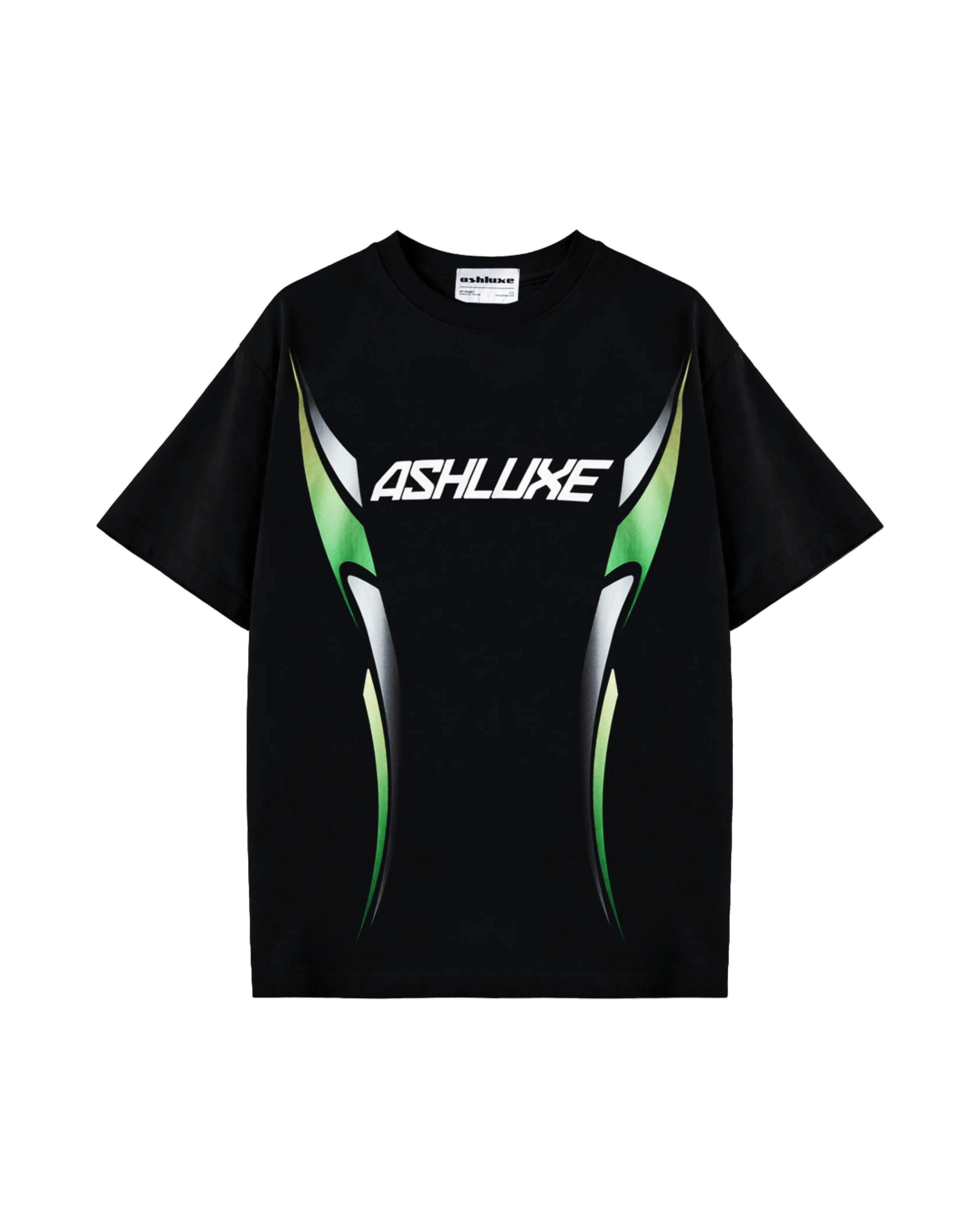 Ashluxe Race Code T-Shirt Black Green sold by Ashluxe