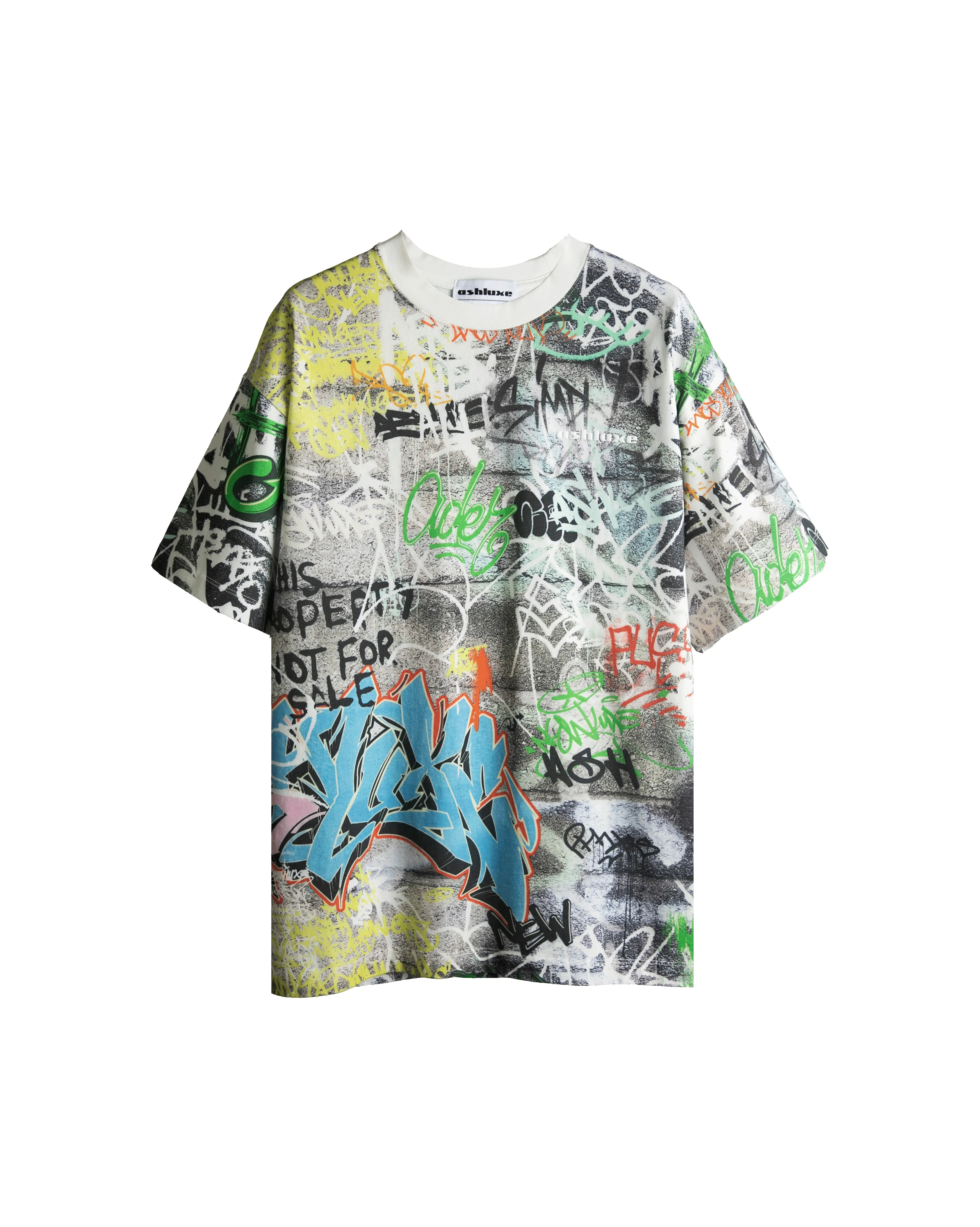 Ashluxe Wall Graffiti T-Shirt White sold by Ashluxe
