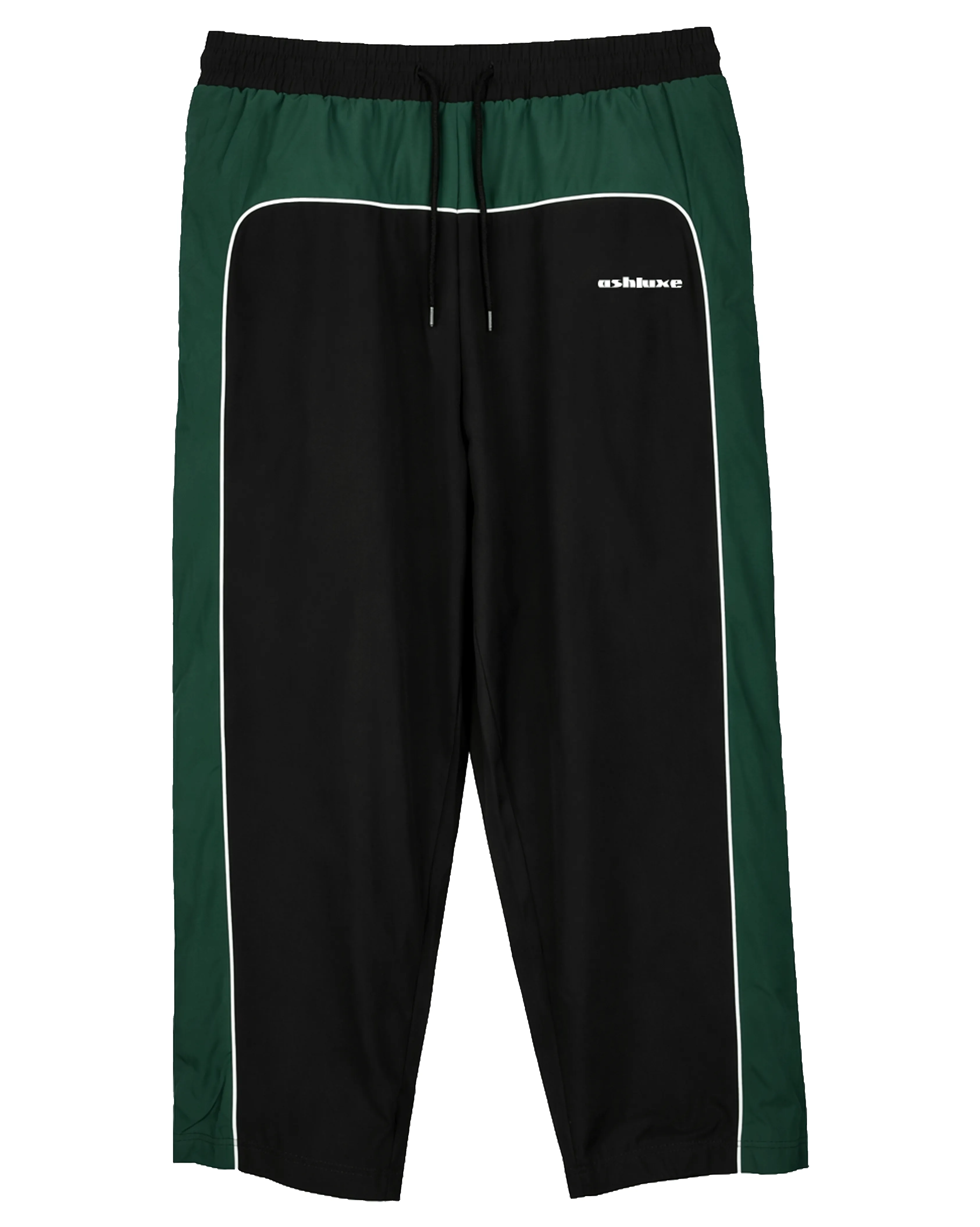 Ashluxe Dynamic Panel Track Pants Black/Green sold by Ashluxe