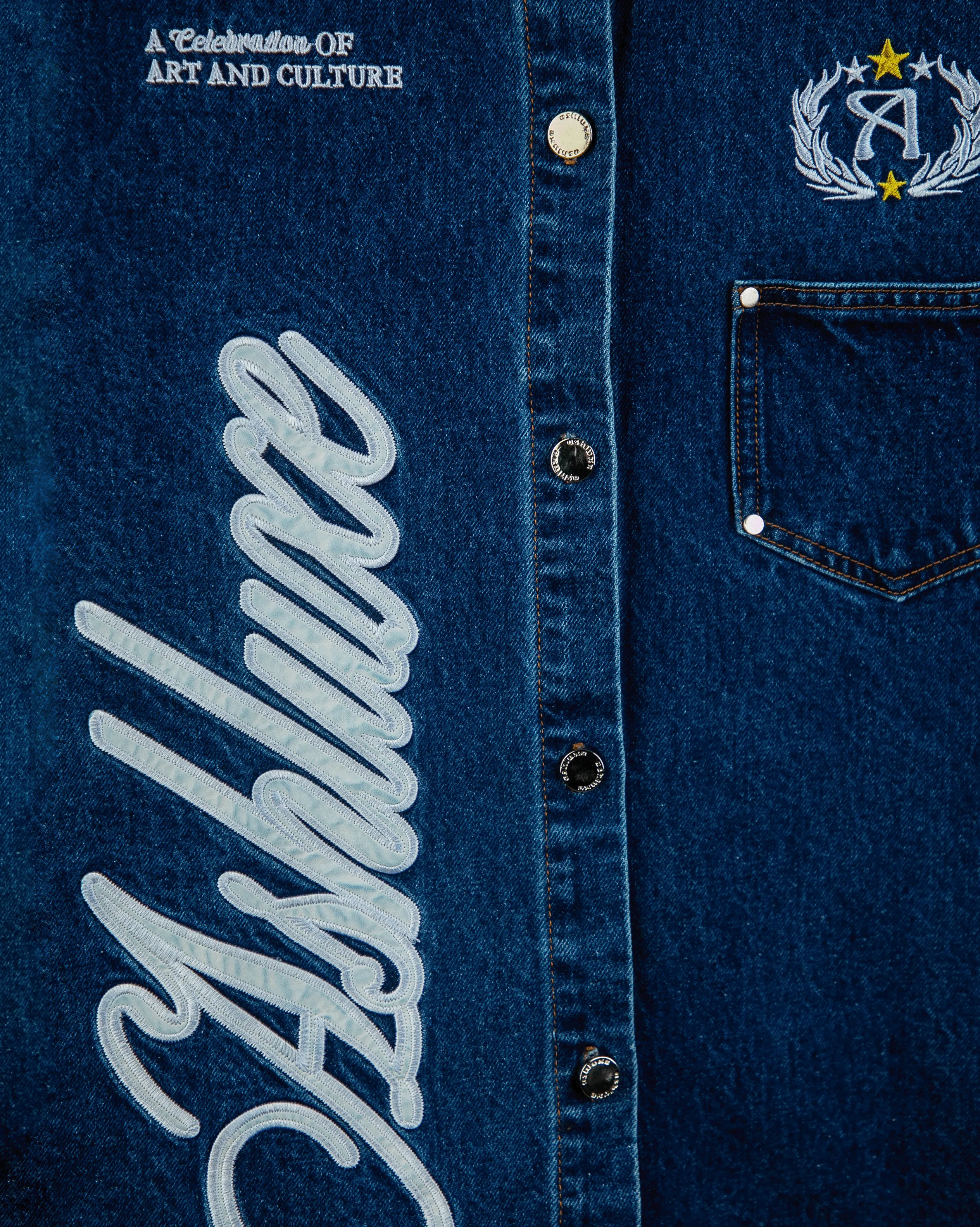 Ashluxe Crest Logo Shirt Blue sold by Ashluxe product image thumbnail 3