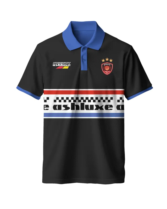 Ashluxe Racing Polo T-shirt Black sold by Ashluxe