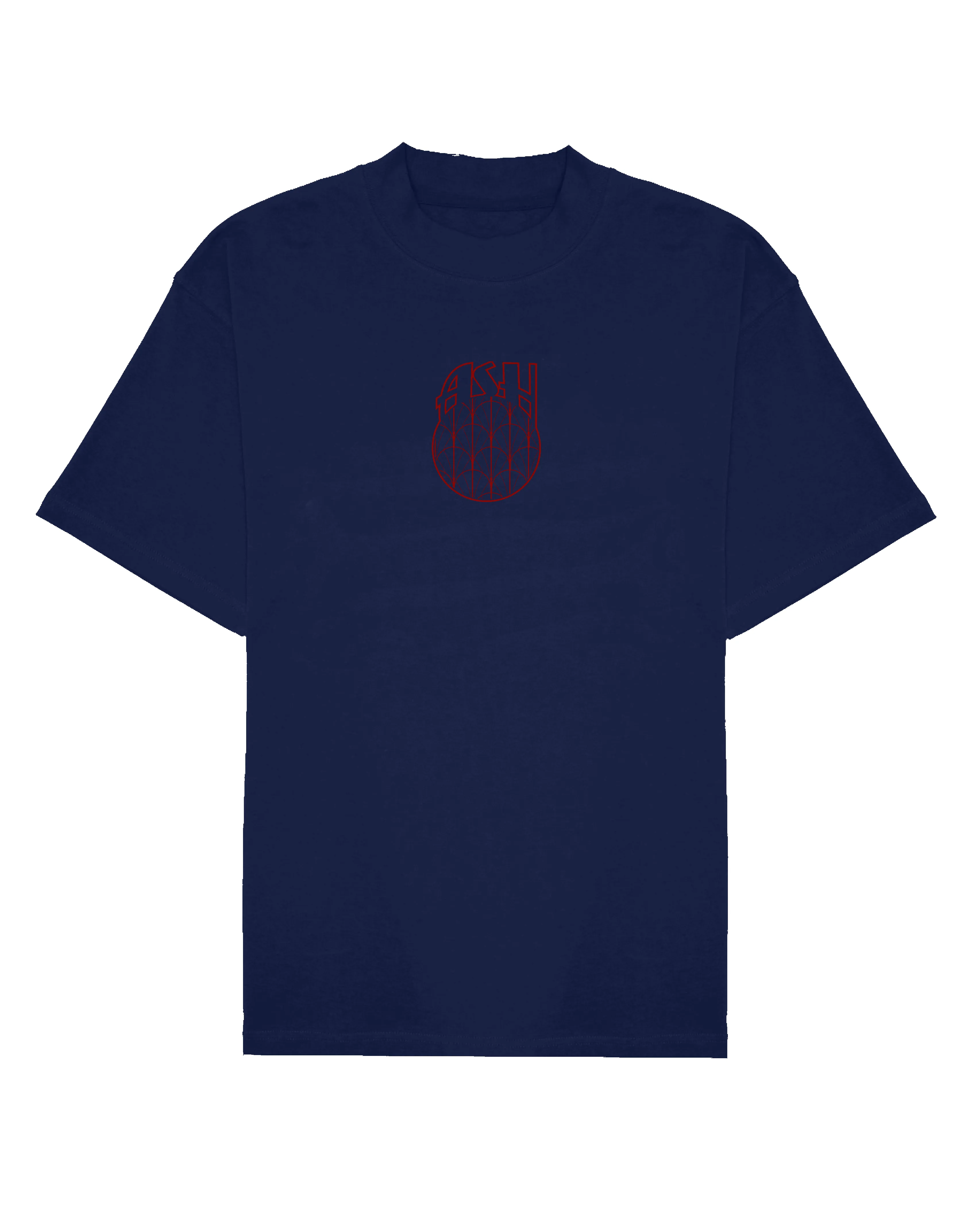 Ashluxe Stitched Emblem T-shirt Navy sold by Ashluxe