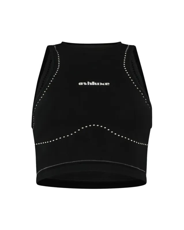 Ashluxe Female Active Top - Black White sold by Ashluxe
