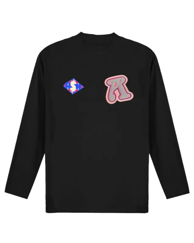 Ashluxe Patch Logo Longsleeve Sweatshirt  Black sold by Ashluxe