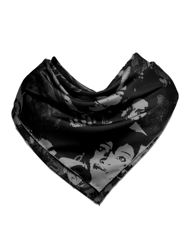 Ashluxe Fela's Culture Mosaic Scarves - Black sold by Ashluxe