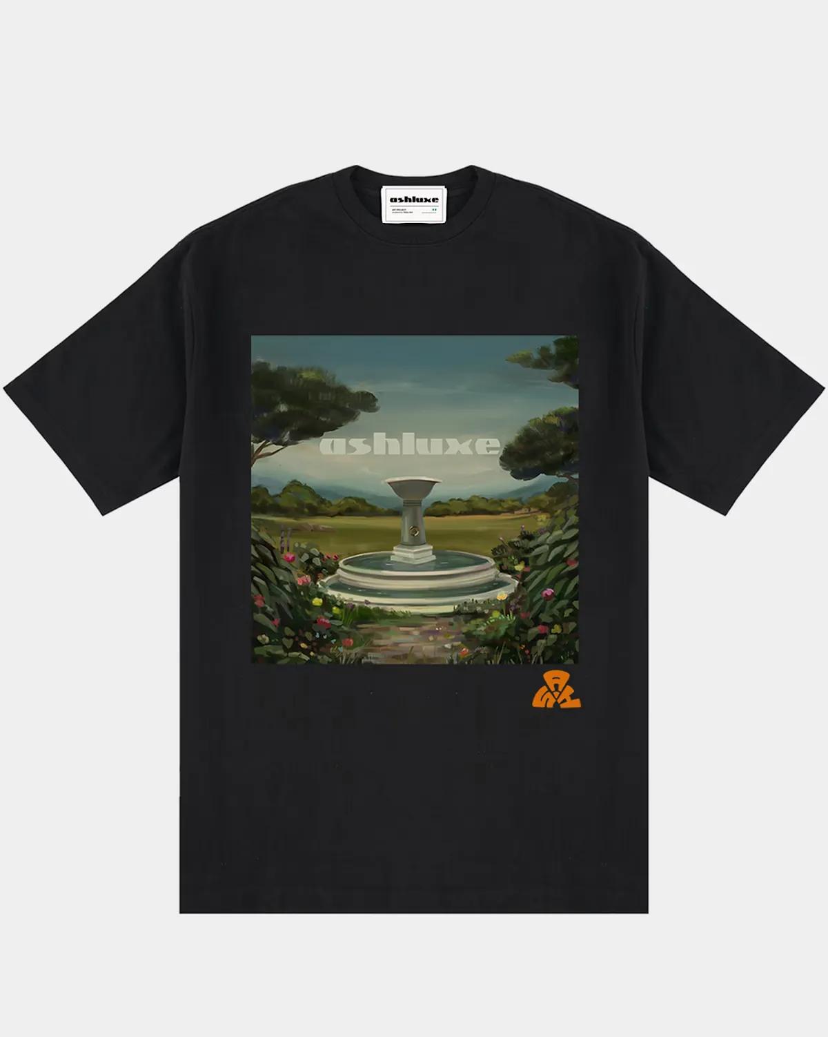 Ashluxe Fountain T-shirt Black sold by Ashluxe