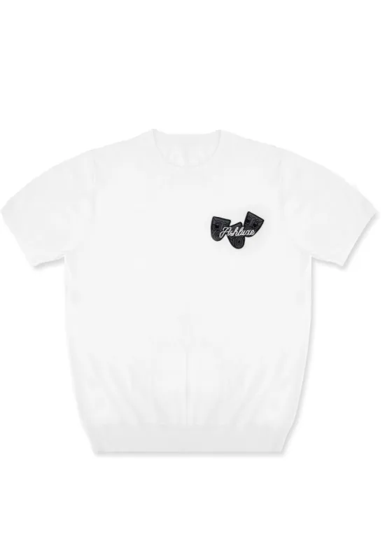 Ashluxe Ribbed Mask badge Tees White sold by Ashluxe