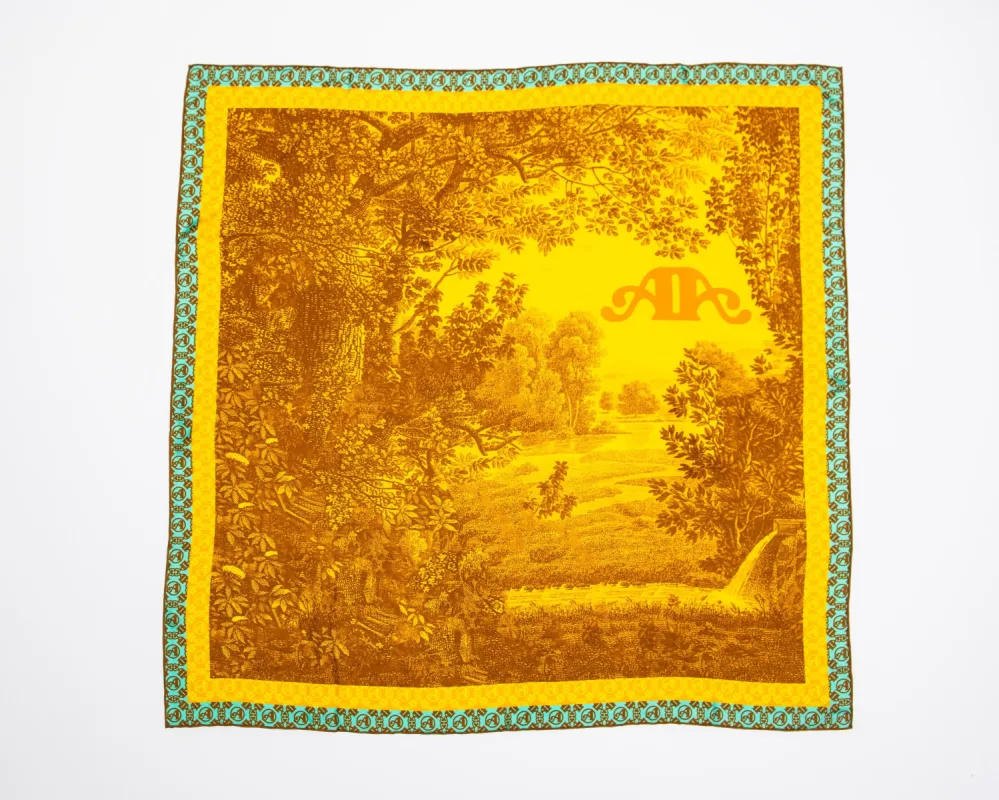 Paradise Multicolor Scarf (Gold) sold by Ashluxe