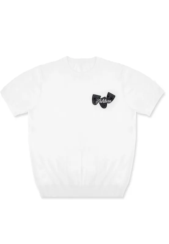 Ashluxe Ribbed Mask badge Tees White sold by Ashluxe