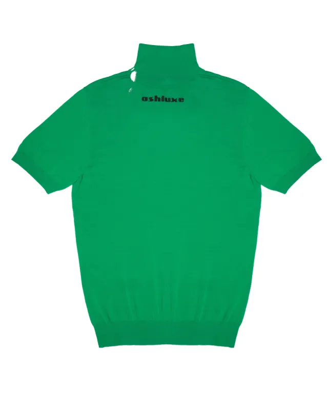 Ribbed Turtleneck Tee - Green sold by Ashluxe