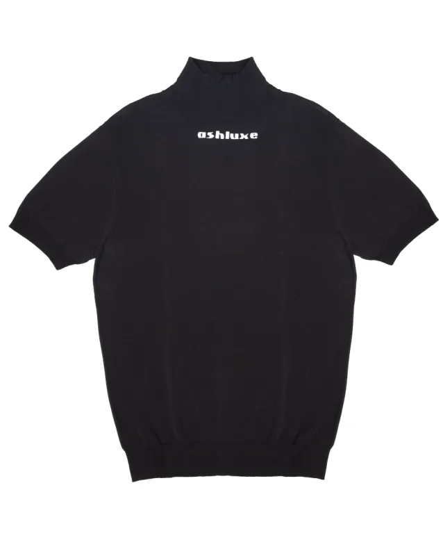 Ashluxe Ribbed Turtleneck Tee  Black sold by Ashluxe