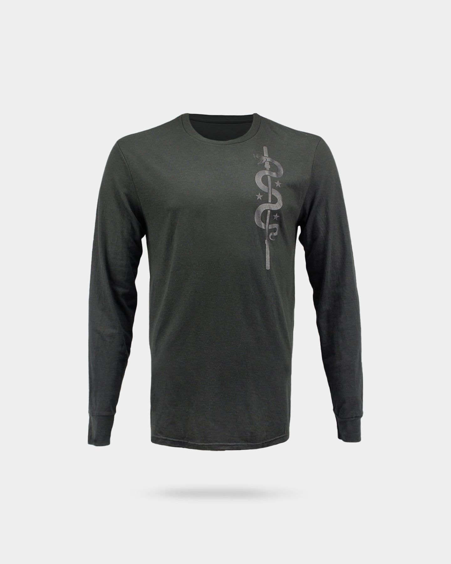 Bodybuilding.com Blackout Vertical Snake Long-Sleeved T-shirt sold by Bodybuilding Global product image thumbnail 2