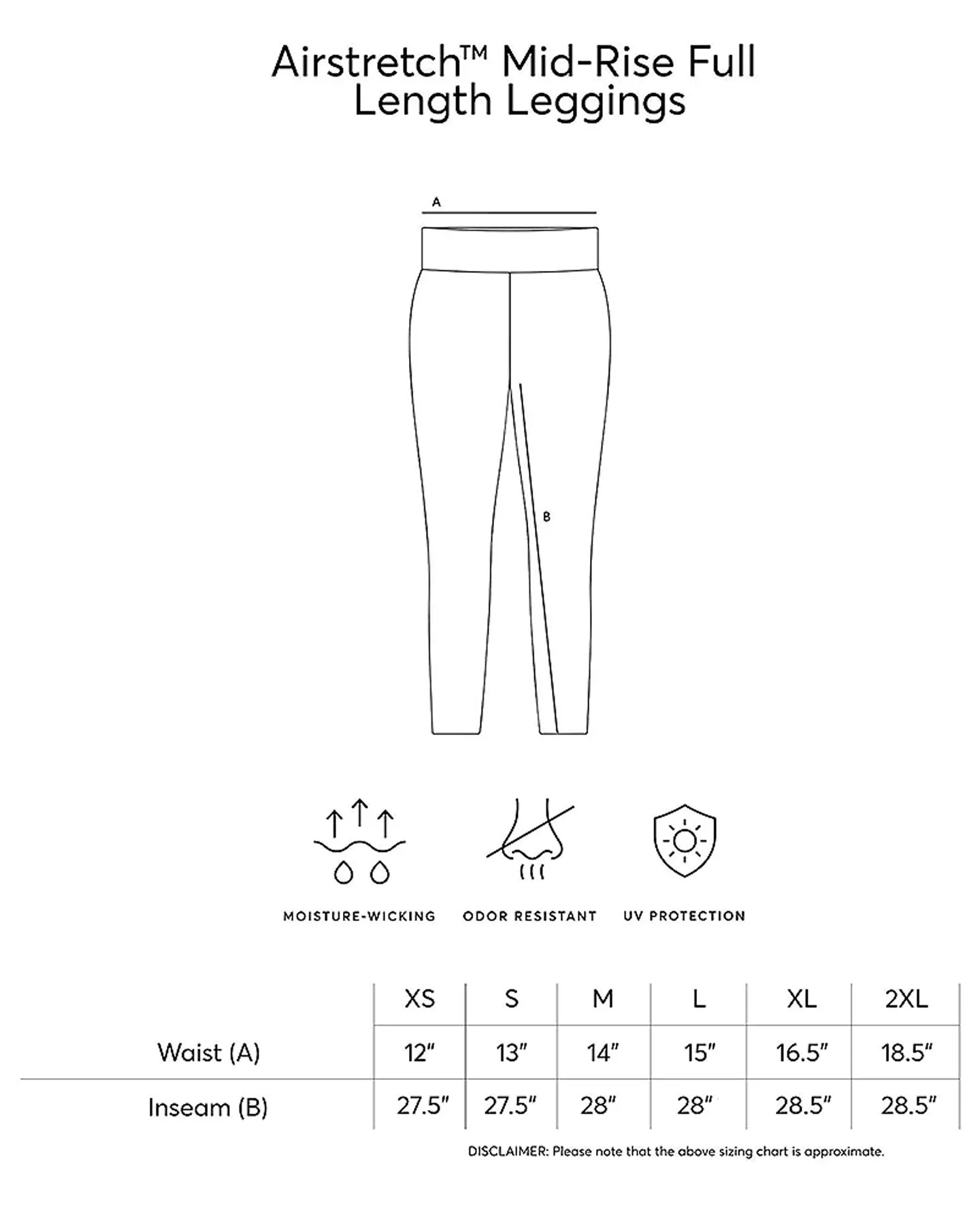 Expert Brand Women's Airstretch Mid-Rise Full Length Leggings sold by Bodybuilding Global product image thumbnail 3