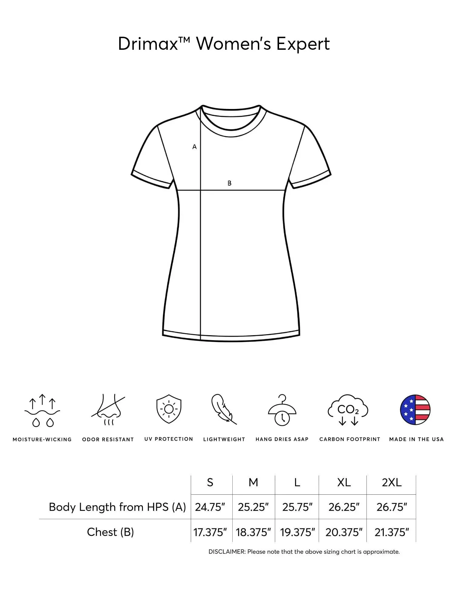 Expert Brand DriMax Women's Crewneck Performance T-Shirt - Extended Sizes sold by Bodybuilding Global product image thumbnail 3