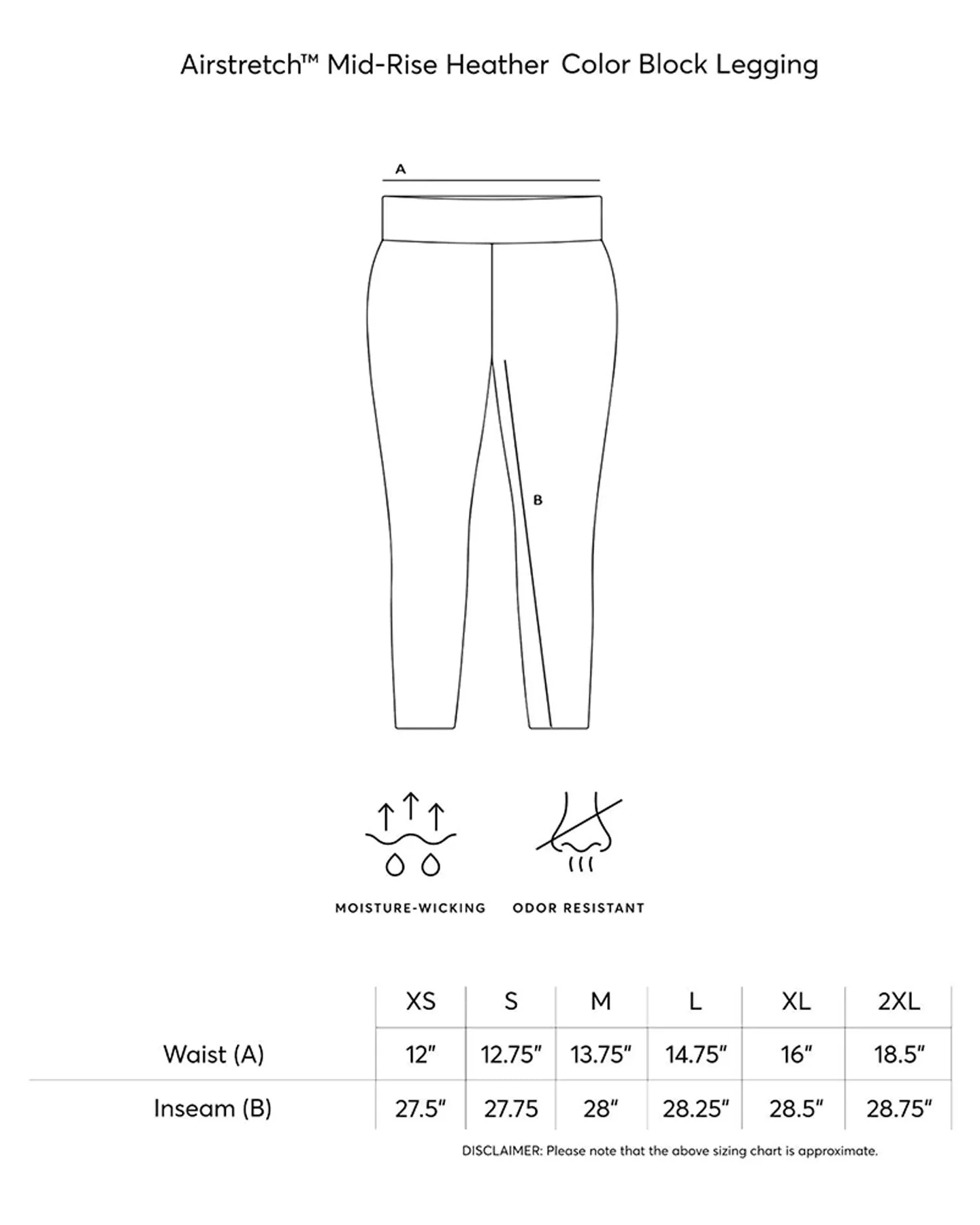 Expert Brand Women's Airstretch Mid-Rise Heather Colorblock Leggings sold by Bodybuilding Global product image thumbnail 4