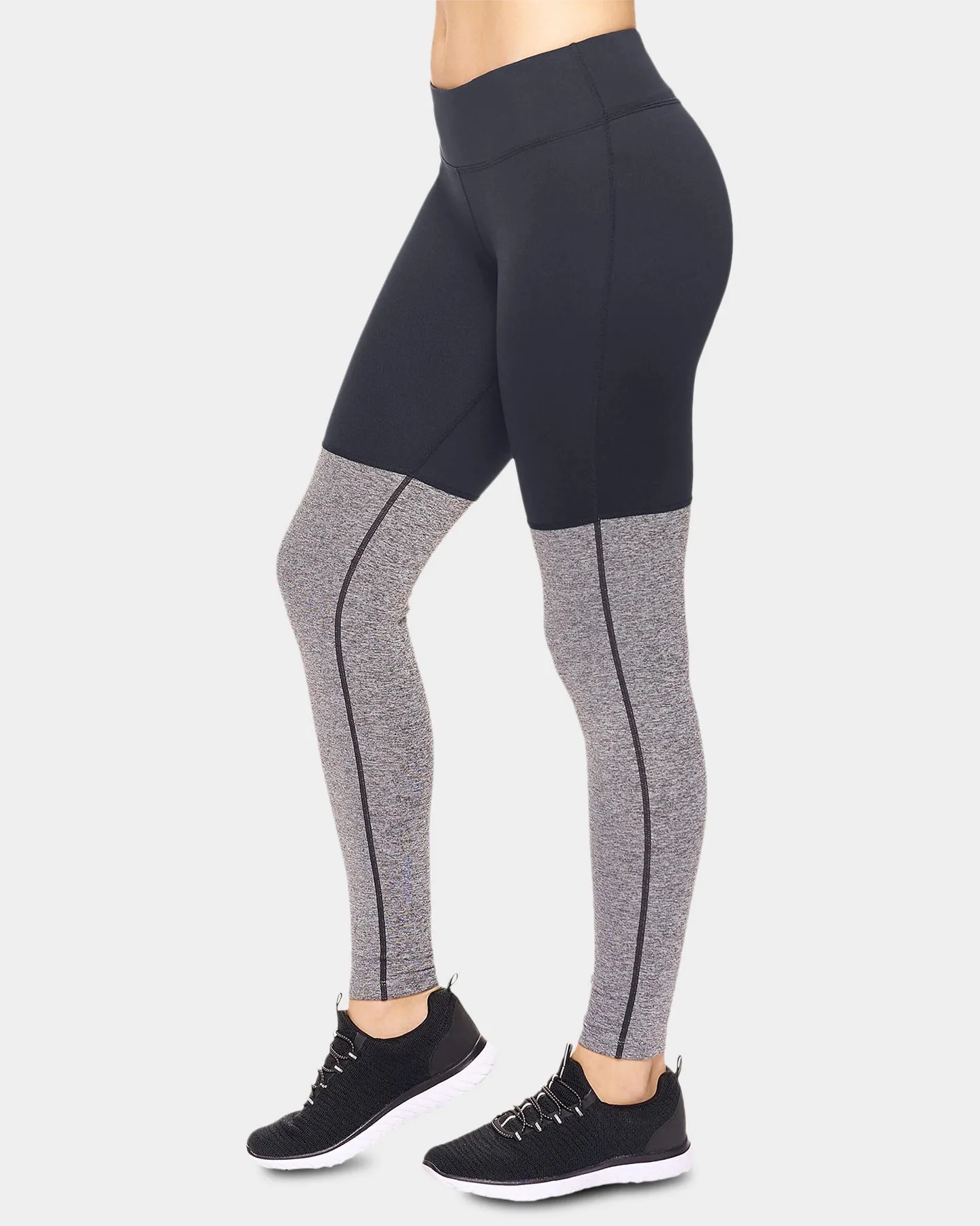 Expert Brand Women's Airstretch Mid-Rise Heather Colorblock Leggings sold by Bodybuilding Global