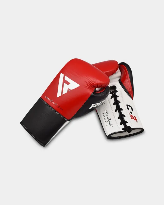 RDX Sports C2 Pro Fight Lace Up Leather Boxing Gloves sold by Bodybuilding Global