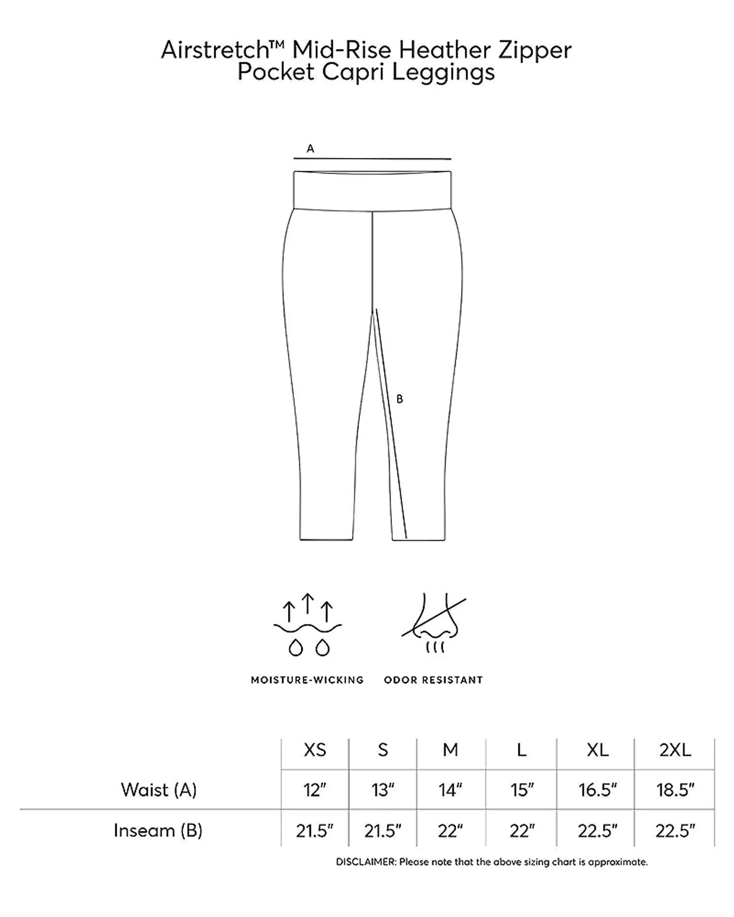 Expert Brand Women's Airstretch Mid-rise Capri Leggings sold by Bodybuilding Global product image thumbnail 3