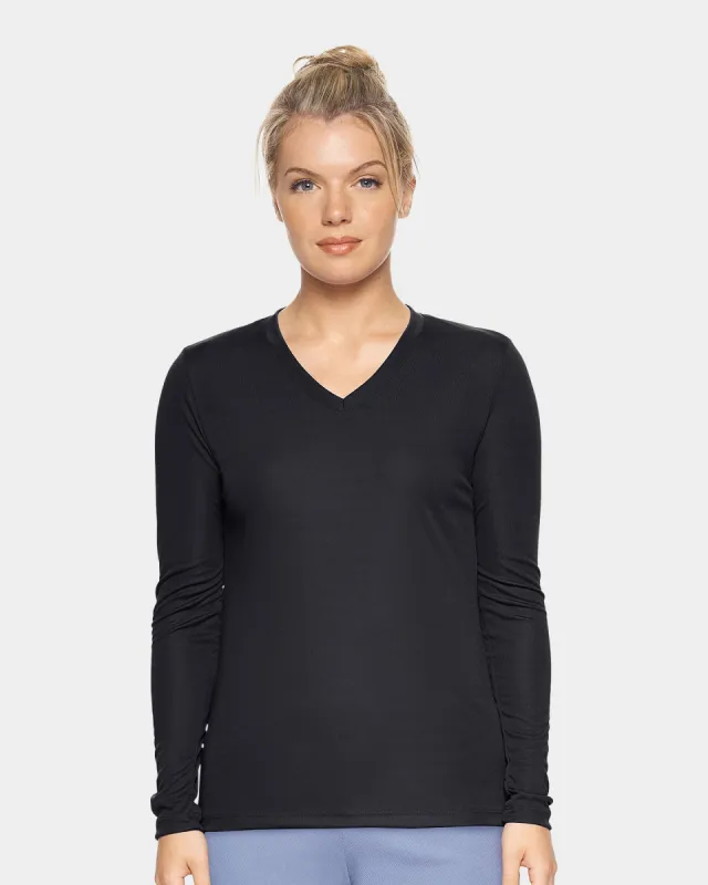 Expert Brand DriMax Women's Performance V-Neck Long Sleeve Shirt Extended Sizes sold by Bodybuilding Global