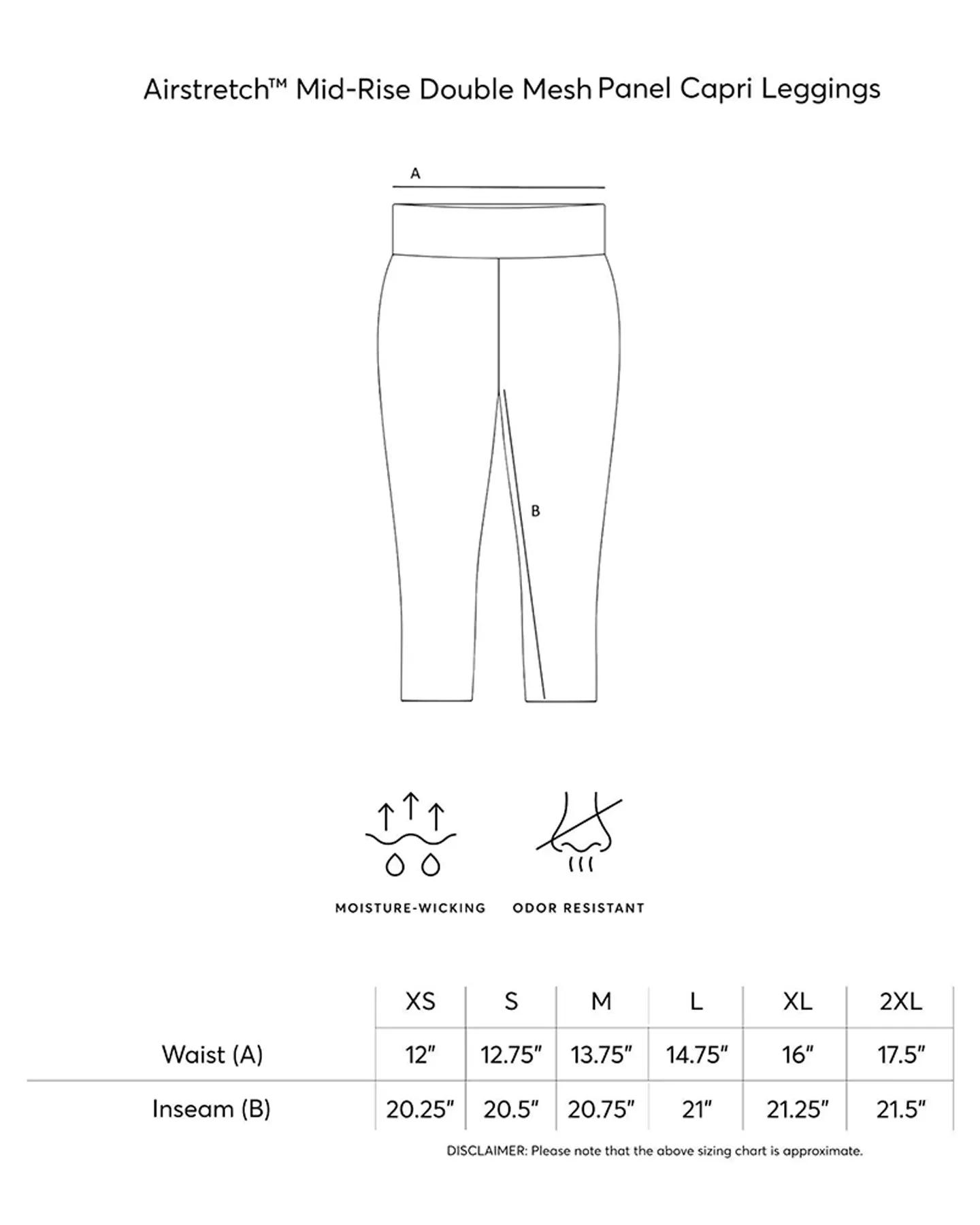 Expert Brand Women's Airstretch Mid-Rise Double Mesh Panel Capri Leggings sold by Bodybuilding Global product image thumbnail 4