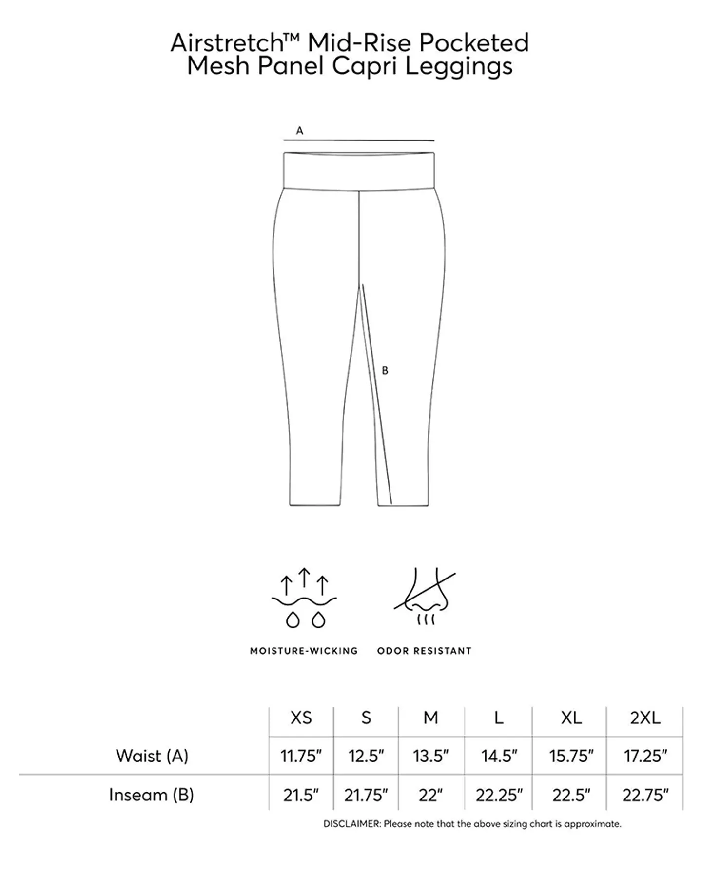 Expert Brand Women's Airstretch Mid-Rise Mesh Panel Capri Leggings sold by Bodybuilding Global product image thumbnail 4