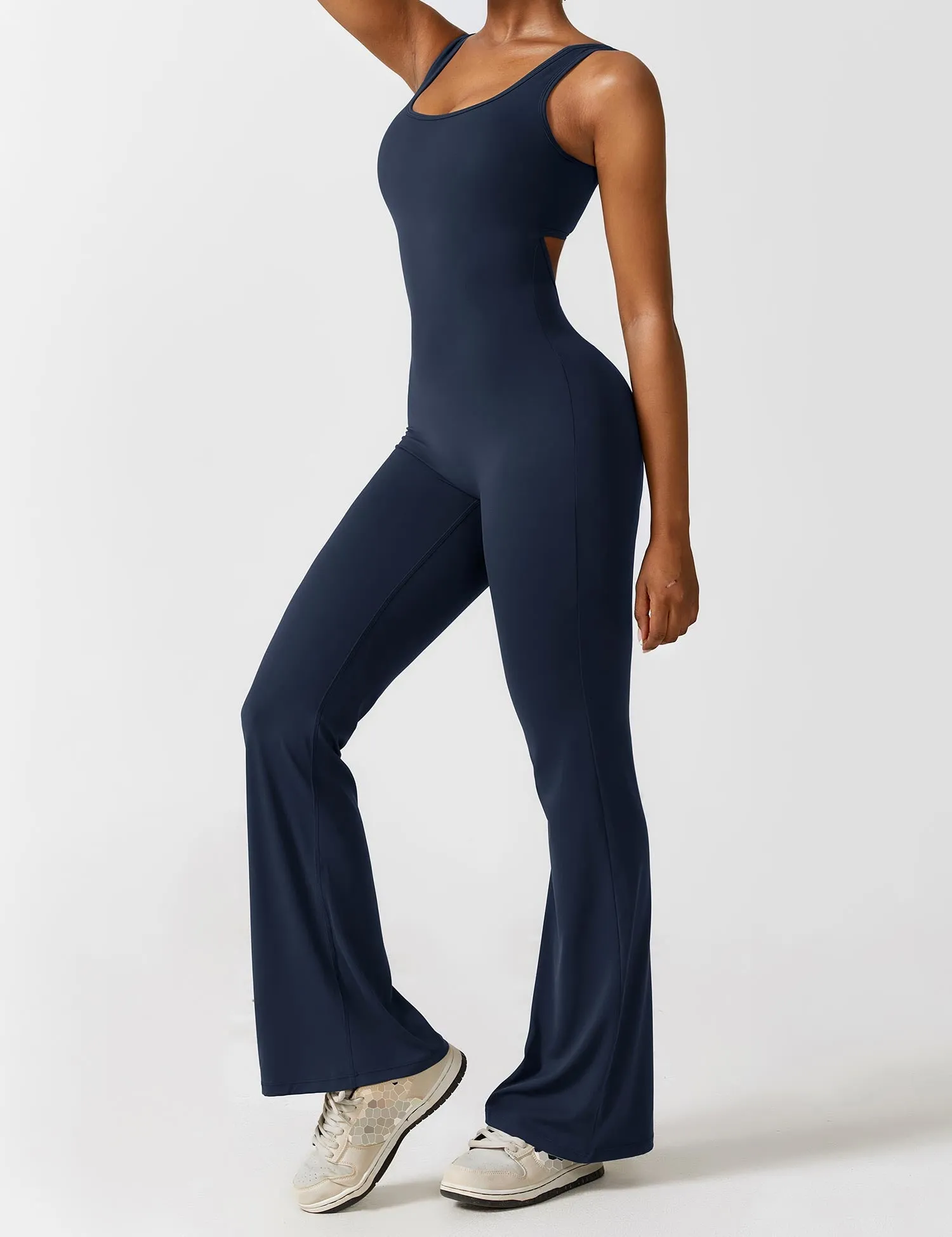 Yeoreo V-Back Flared Jumpsuit sold by Yeoreo product image thumbnail 4