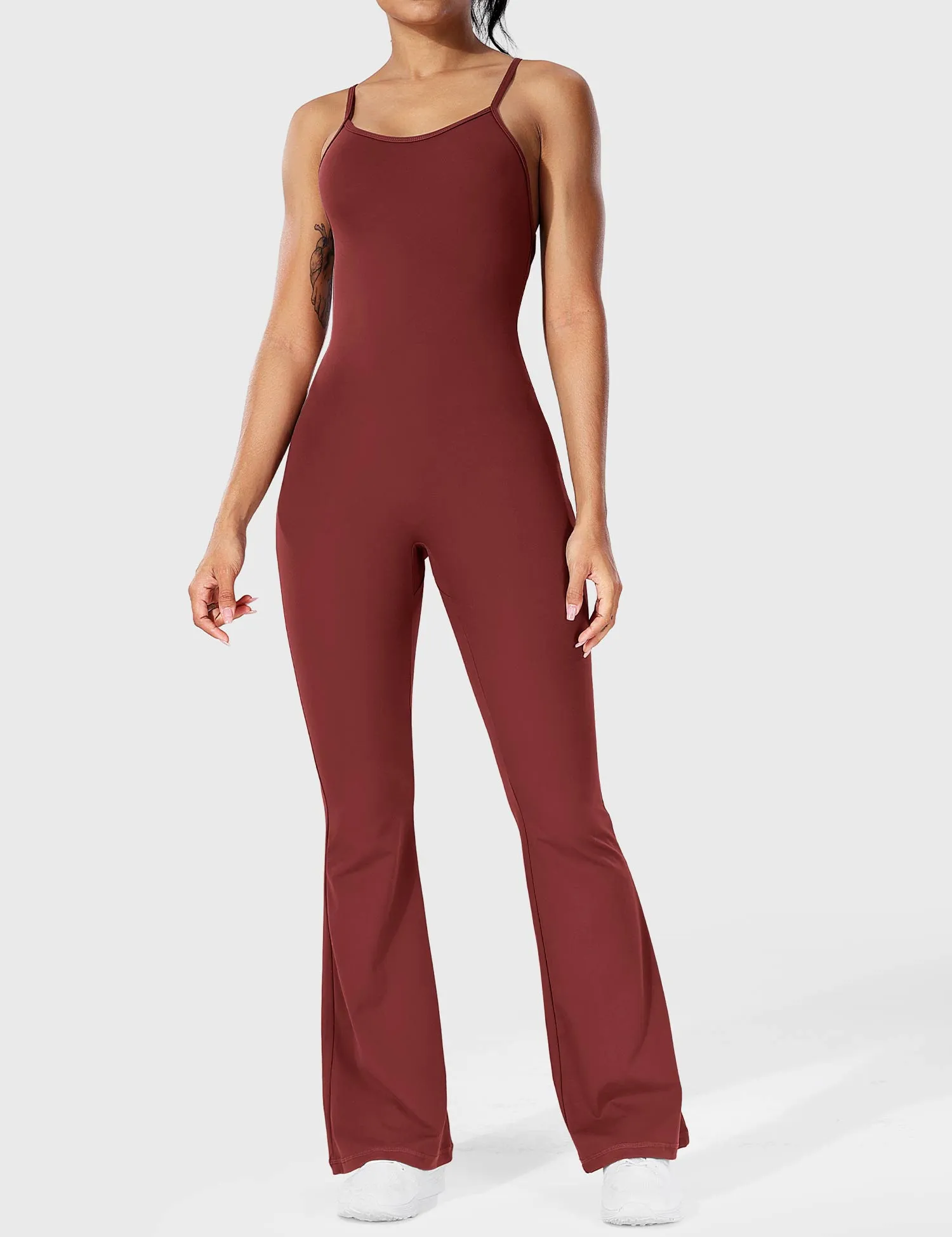 Yeoreo Liza V-Back Cross Flared Jumpsuit sold by Yeoreo product image thumbnail 2