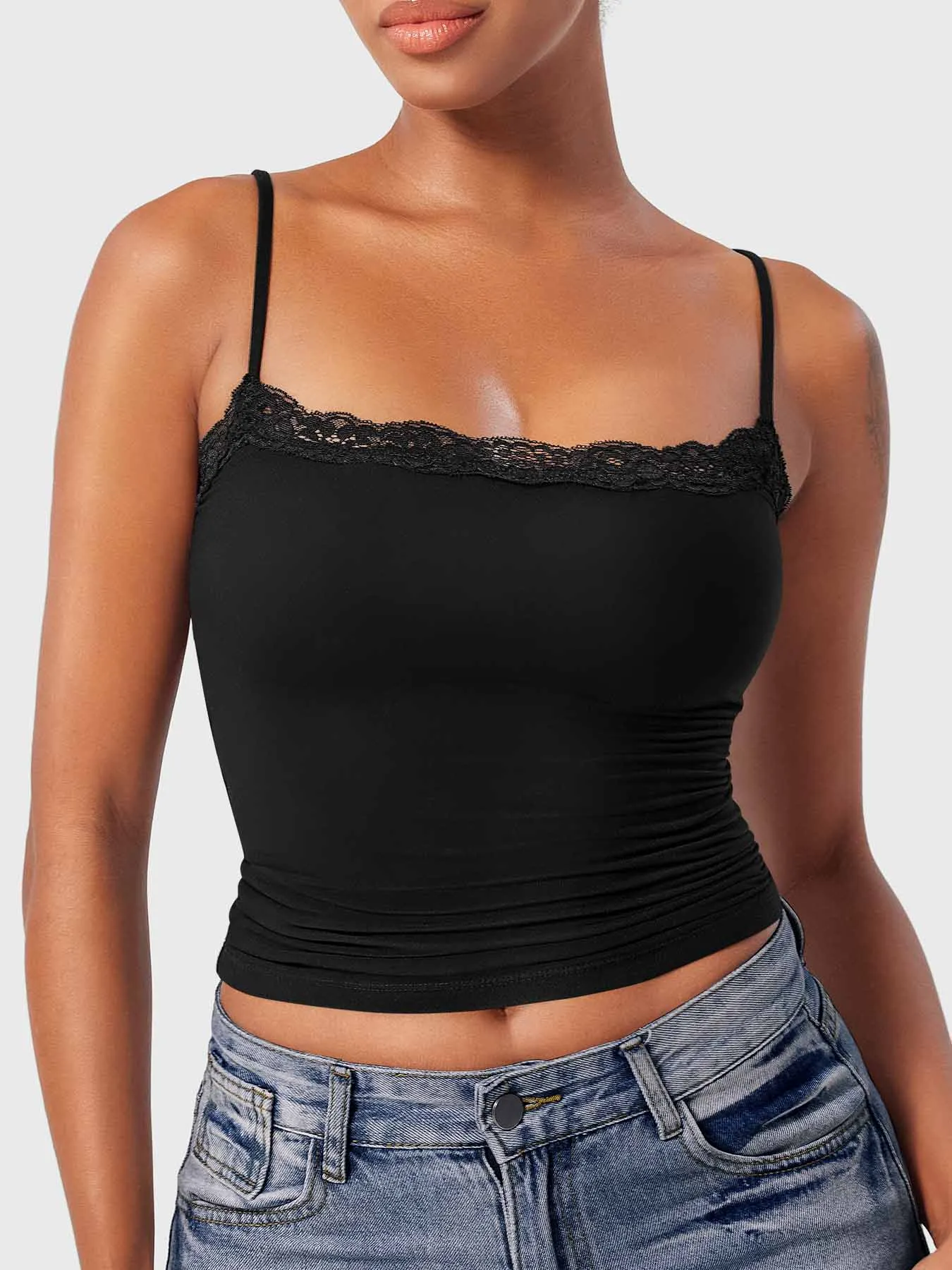 Yeoreo Annabely Square Neck Lace Tank sold by Yeoreo product image thumbnail 5