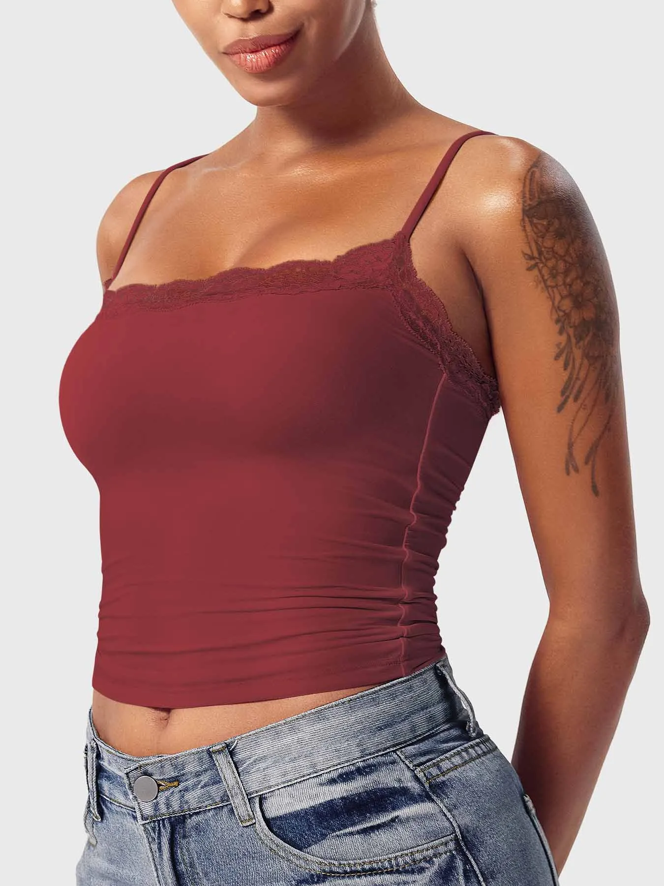 Yeoreo Annabely Square Neck Lace Tank sold by Yeoreo product image thumbnail 2