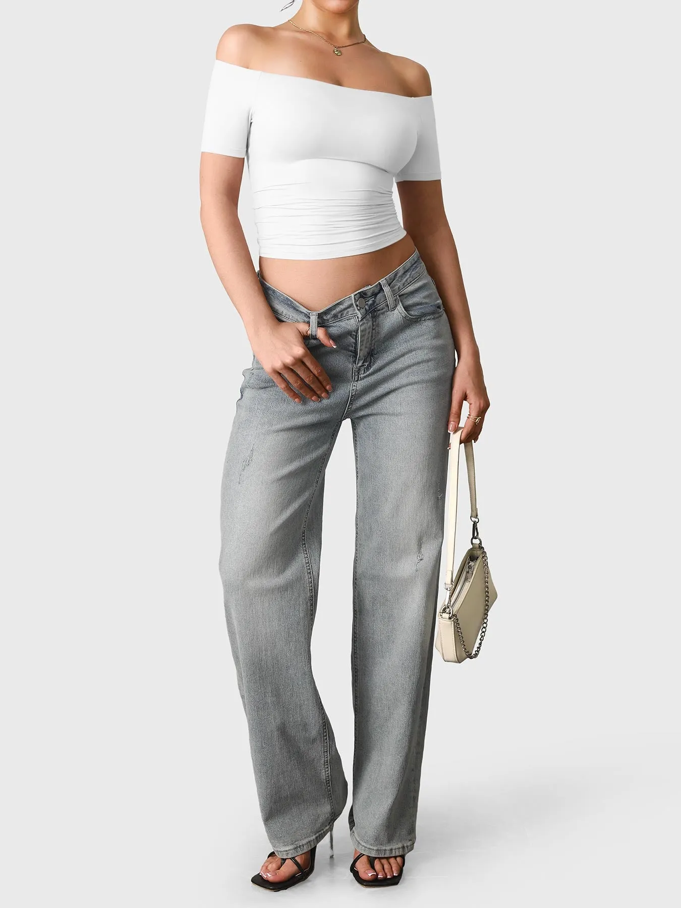 Yeoreo Luzlie Off Shoulder Short Sleeves sold by Yeoreo product image thumbnail 5