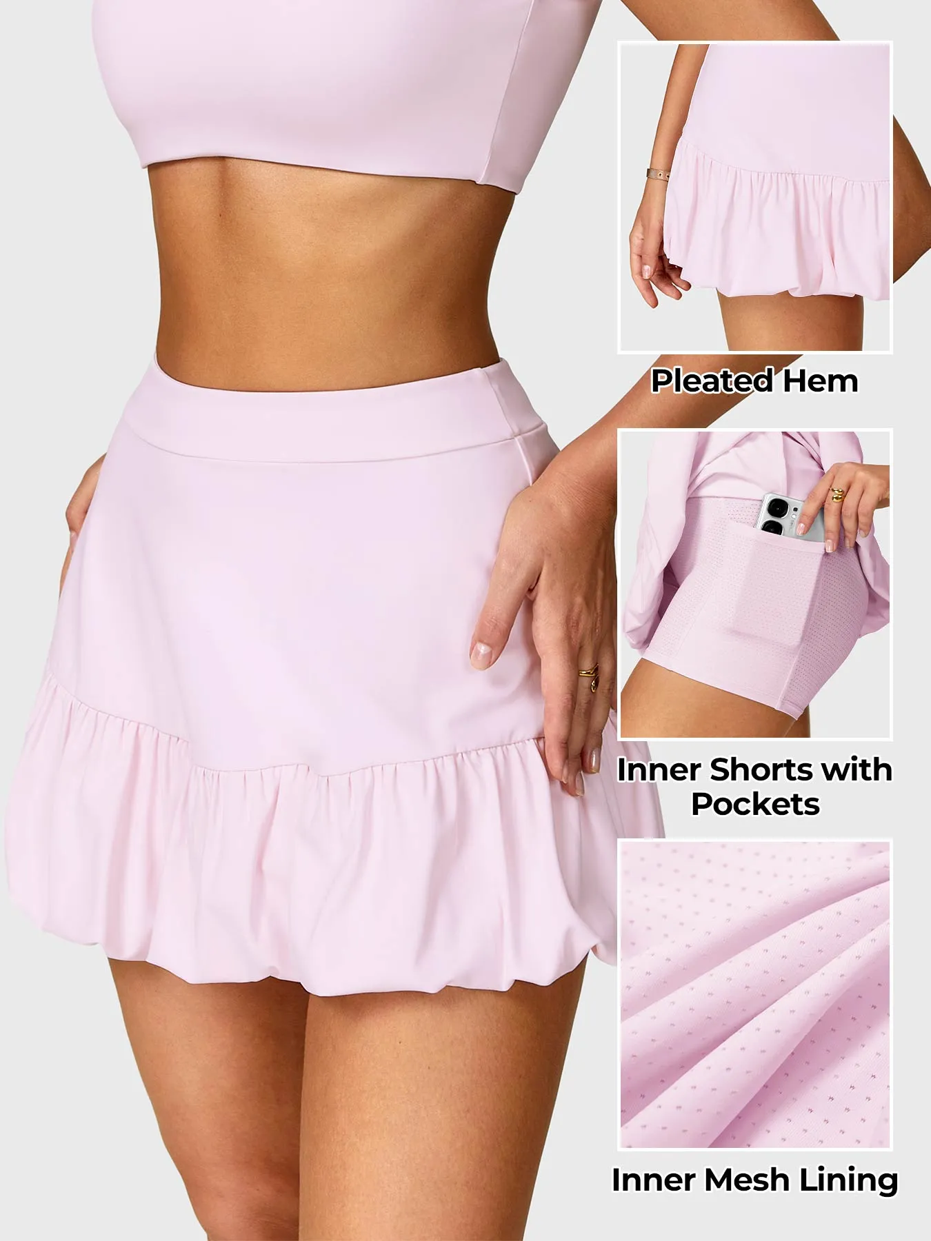 Yeoreo Cloris Pleated Tennis Skirt sold by Yeoreo product image thumbnail 3
