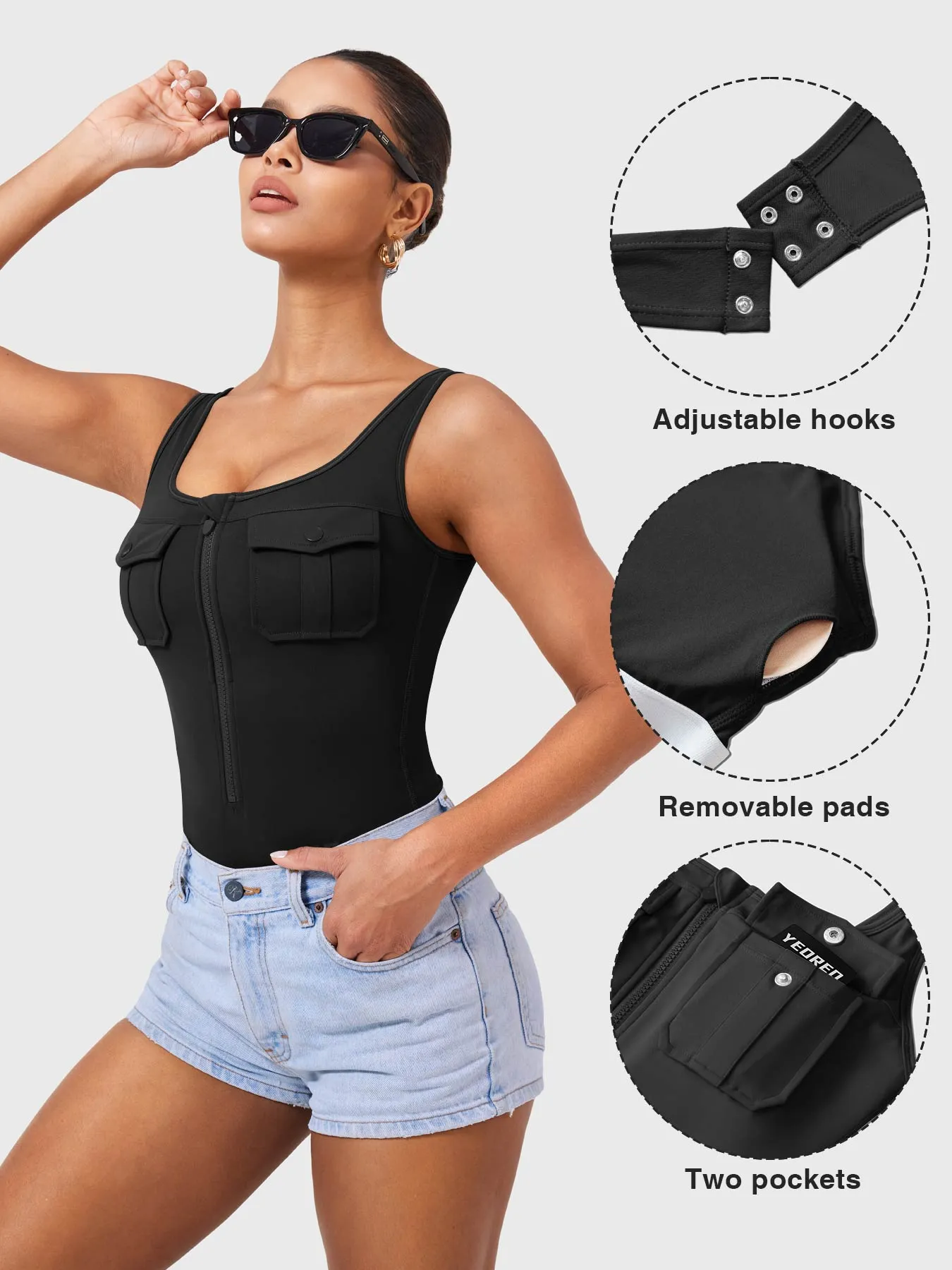 Yeoreo Yvonny CoreFlex Cargo Bodysuit sold by Yeoreo product image thumbnail 4