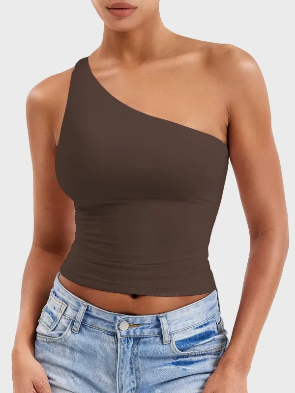 Yeoreo Fanciy One Shoulder Tank Top made by Yeoreo