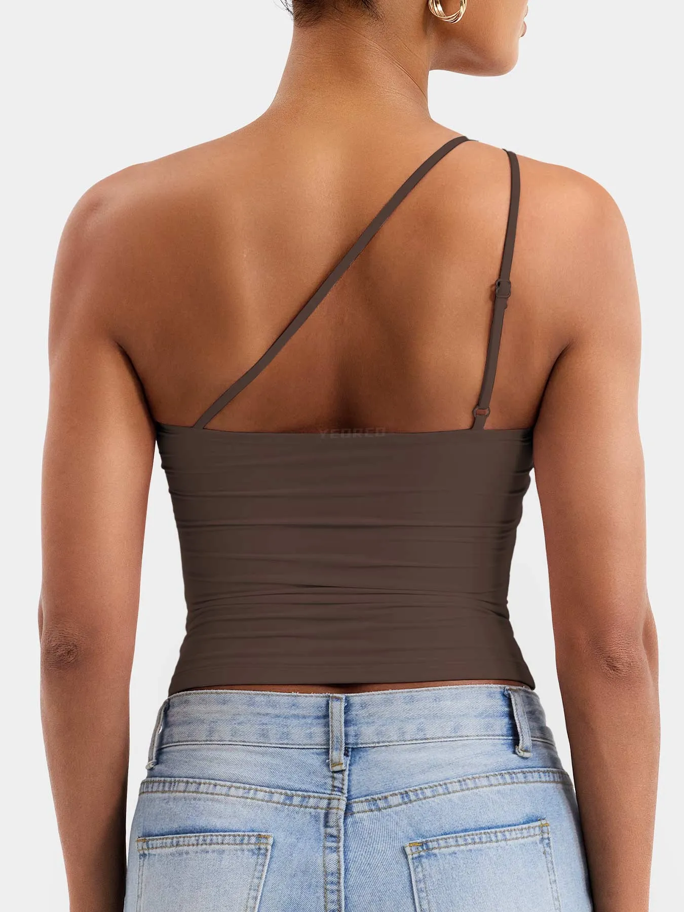 Yeoreo Fanciy One Shoulder Tank Top sold by Yeoreo product image thumbnail 2