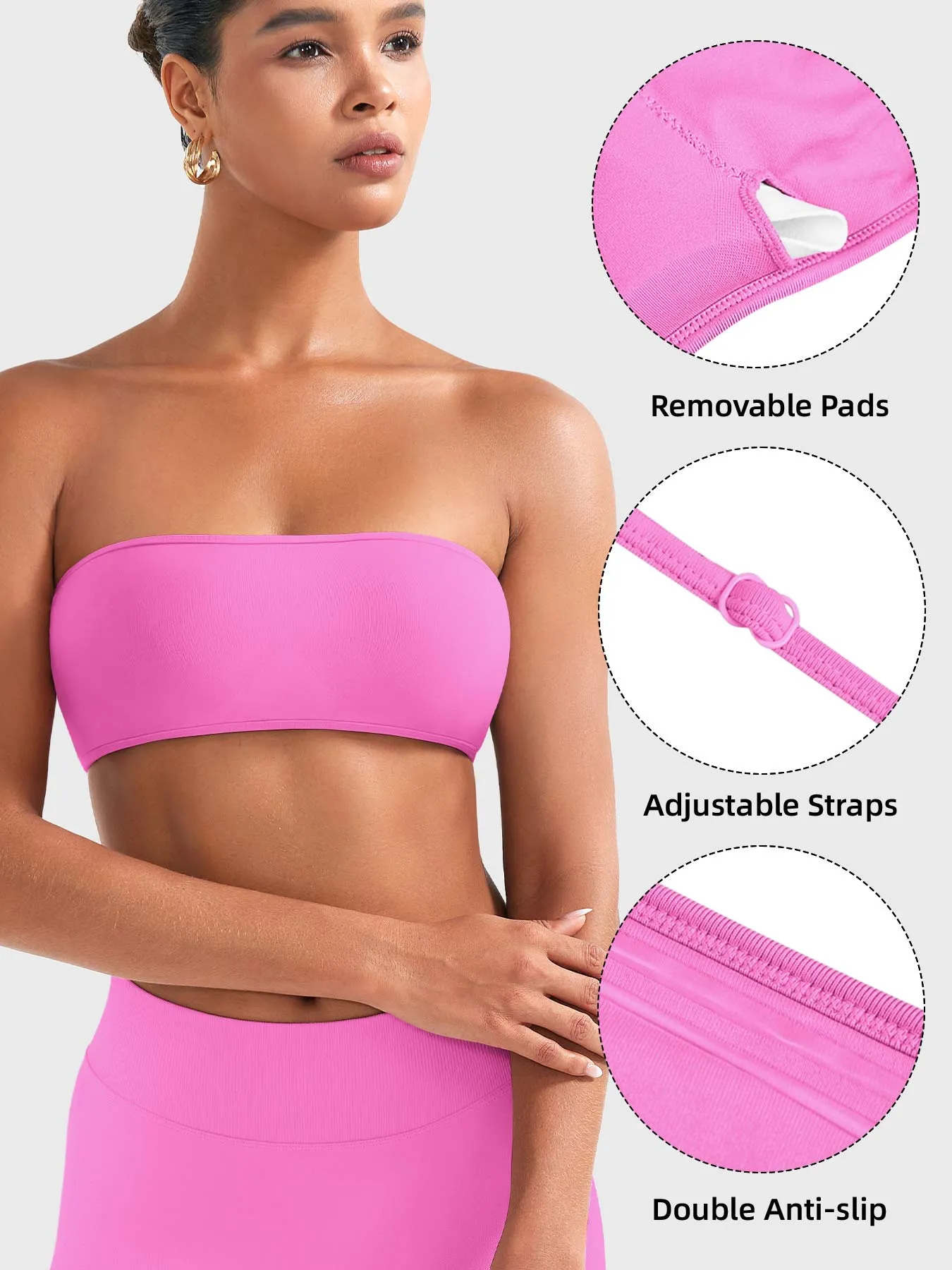 Yeoreo Alvna SoftHue Bandeau Sports Bra sold by Yeoreo product image thumbnail 3
