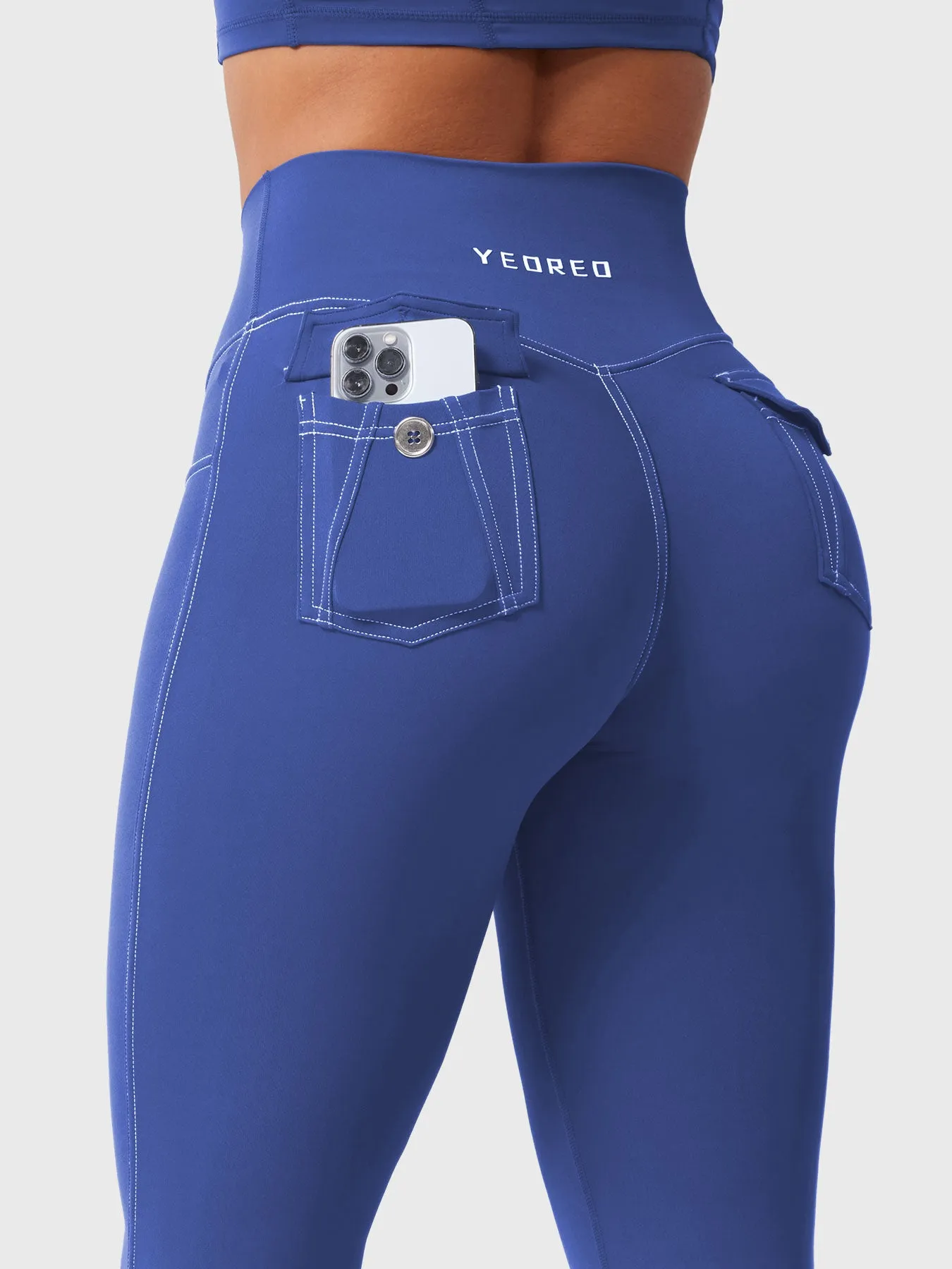 Yeoreo Bernicy CoreFlex Faux Denim Flared Leggings sold by Yeoreo product image thumbnail 3