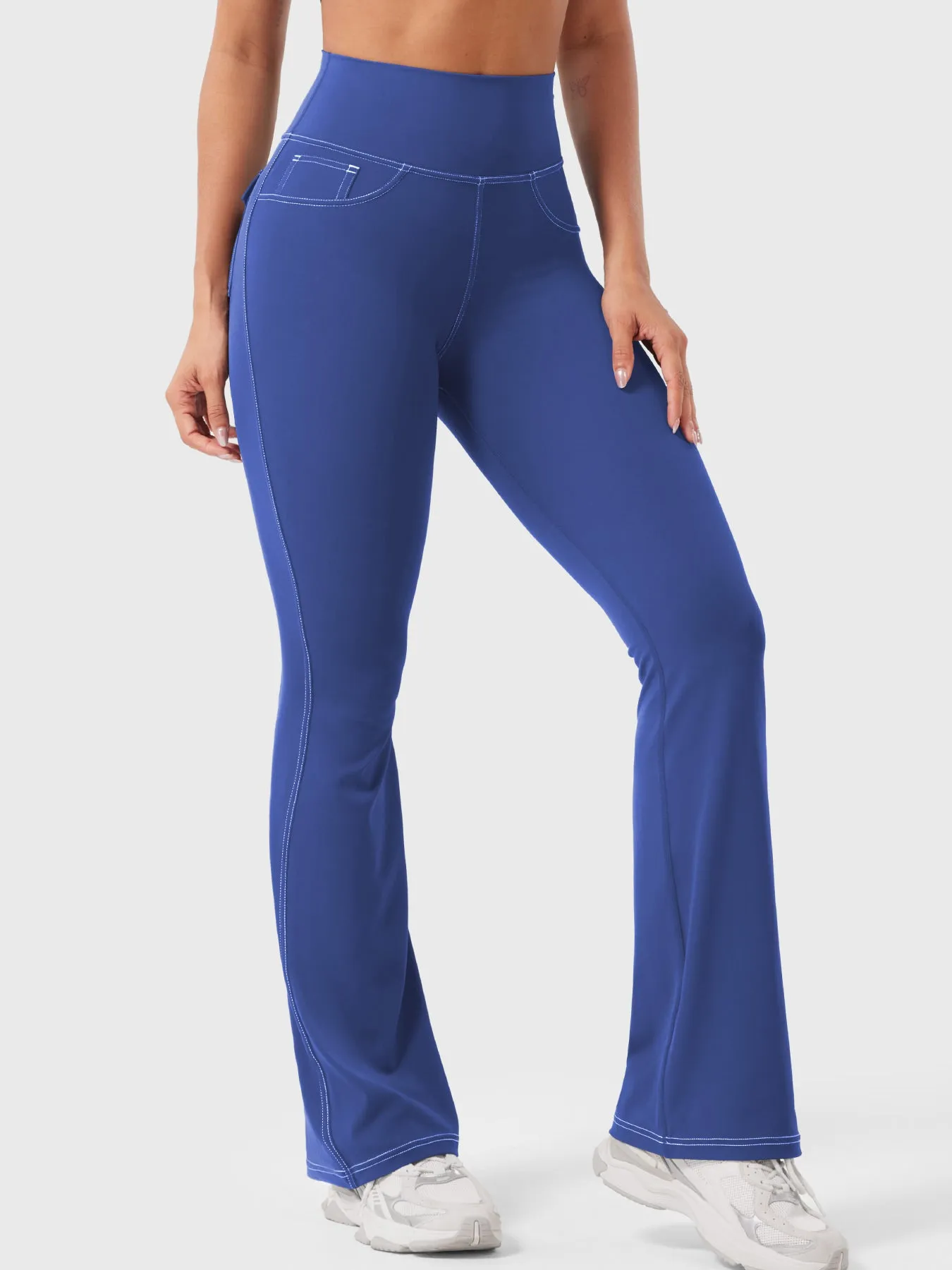 Yeoreo Bernicy CoreFlex Faux Denim Flared Leggings sold by Yeoreo product image thumbnail 2