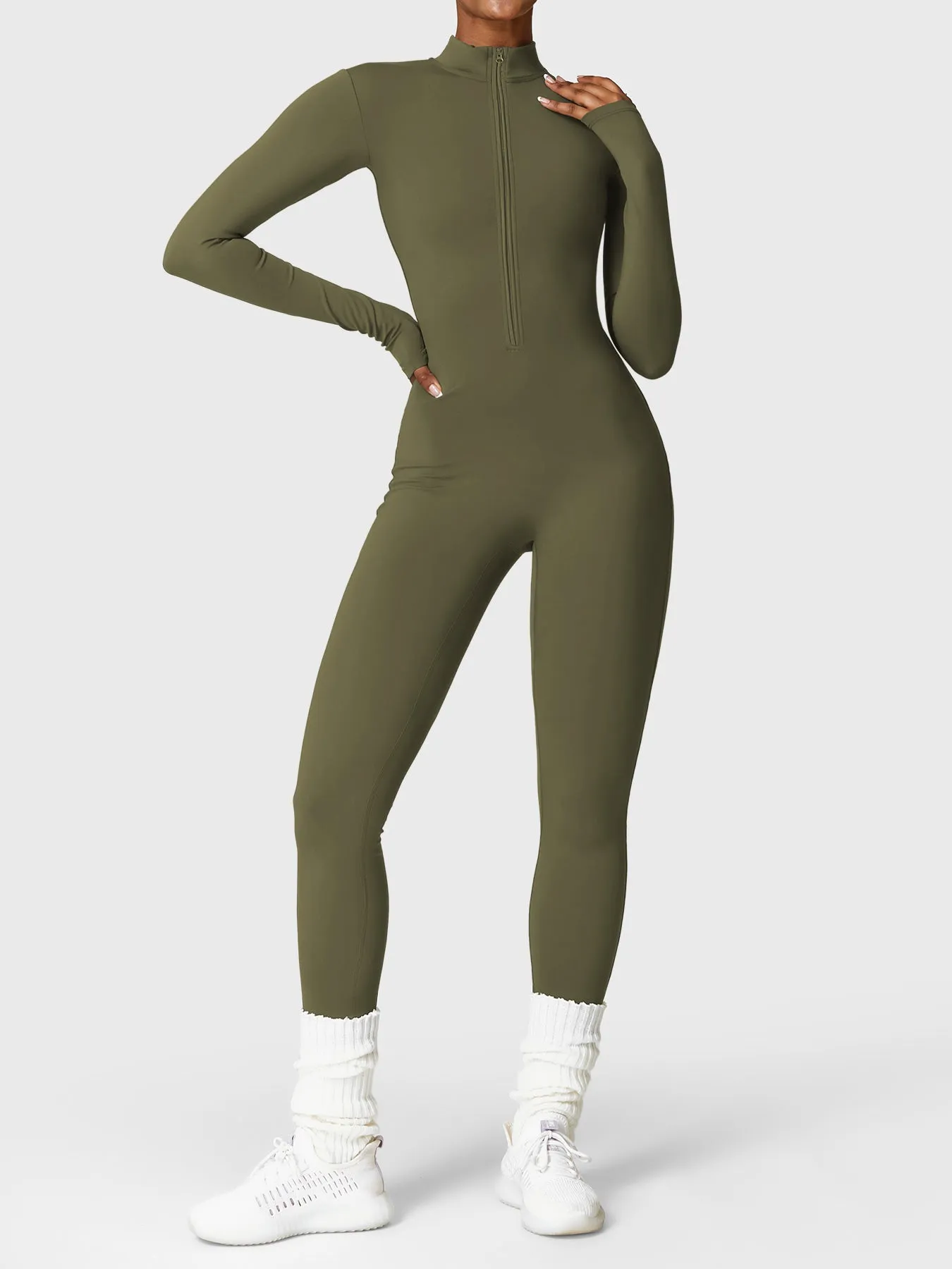 Yeoreo Belle Fleece Zipper Jumpsuit sold by Yeoreo product image thumbnail 4