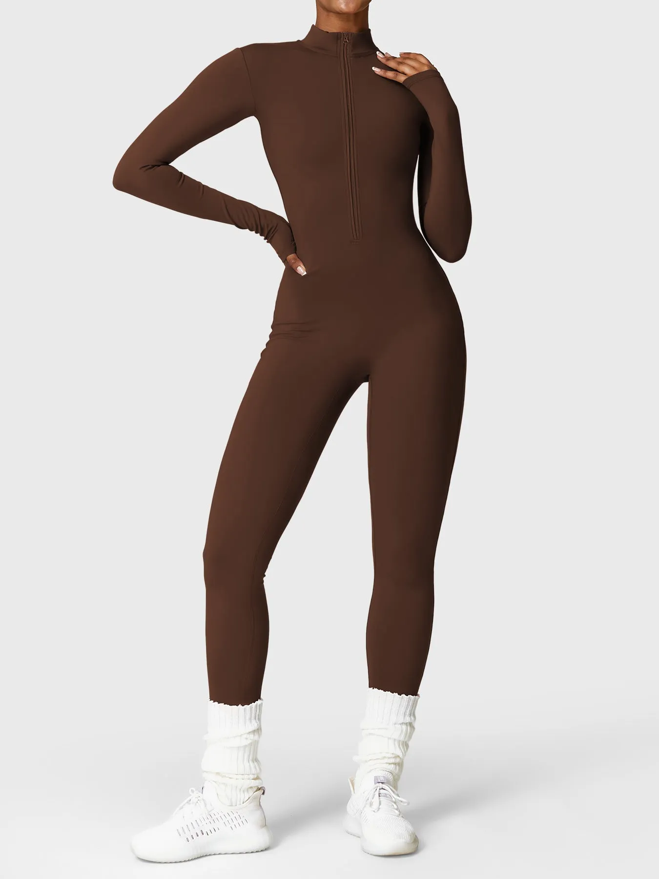 Yeoreo Belle Fleece Zipper Jumpsuit sold by Yeoreo product image thumbnail 4