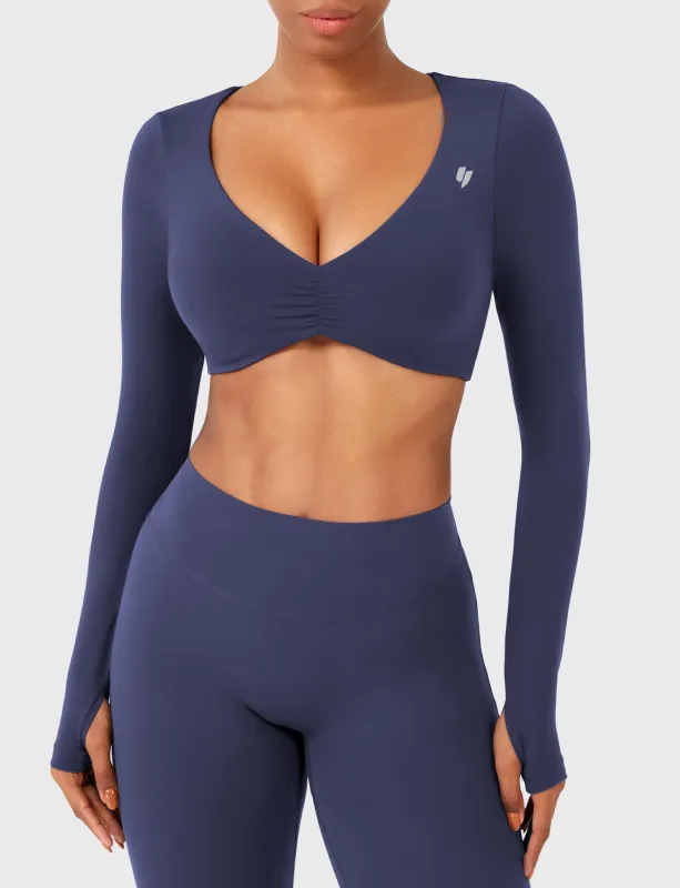 Yeoreo Agantha Ruched Long Sleeve Top sold by Yeoreo