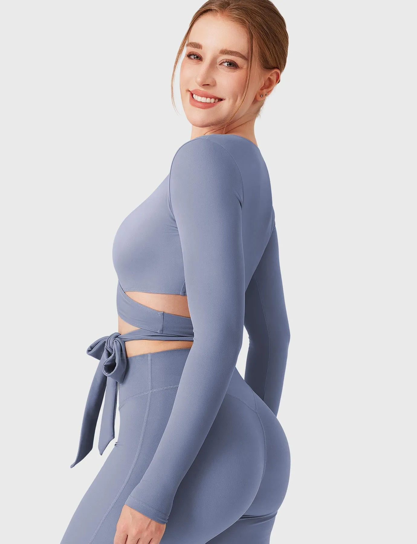 Yeoreo Dagney Long Sleeve Ballet Wrap Top sold by Yeoreo product image thumbnail 4