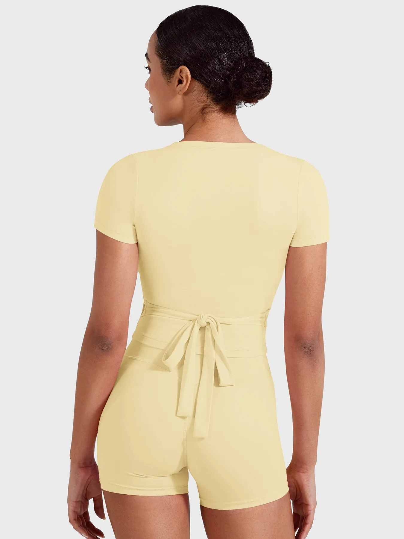 Yeoreo Denaiy Short Sleeve Ballet Wrap Top sold by Yeoreo product image thumbnail 2