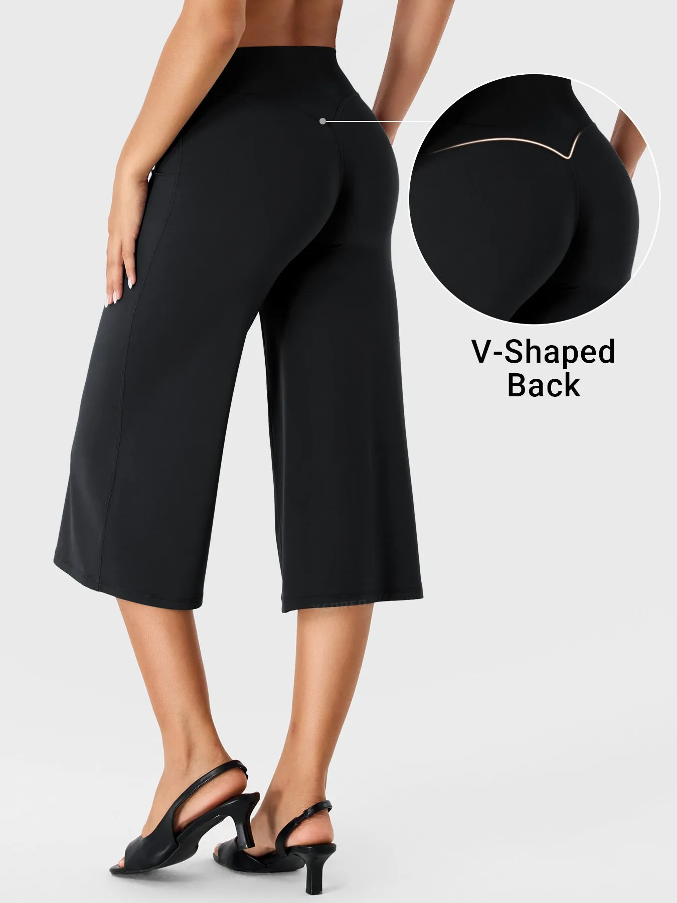 Yeoreo Samyer 21" Low Rise Wide Leg Capri Pants sold by Yeoreo product image thumbnail 2