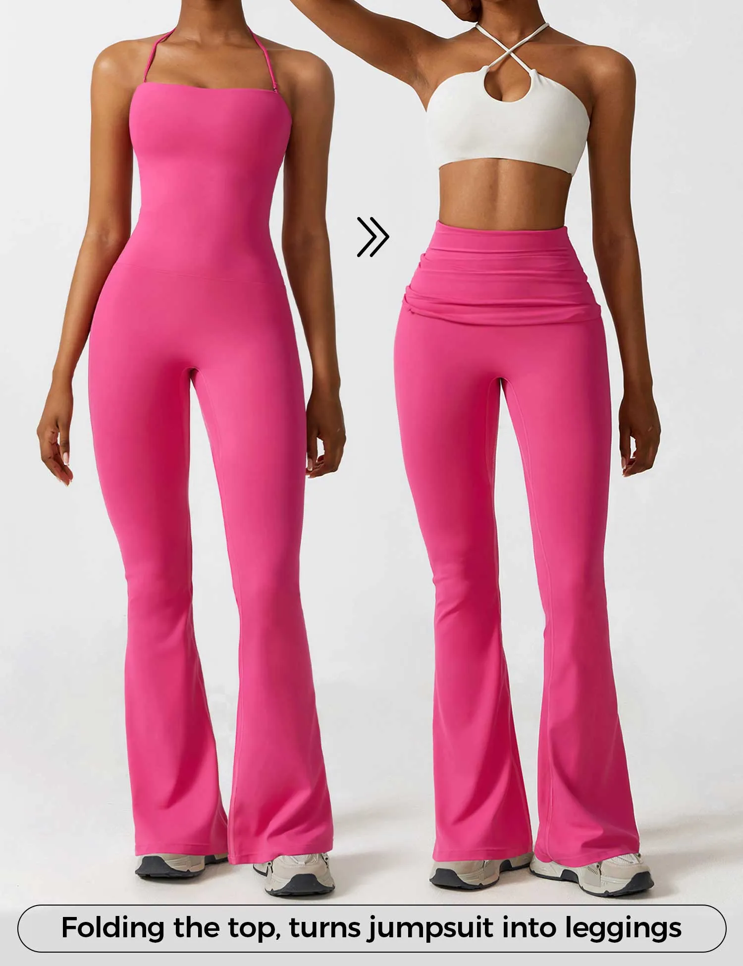 Yeoreo Halter Flared Jumpsuit sold by Yeoreo