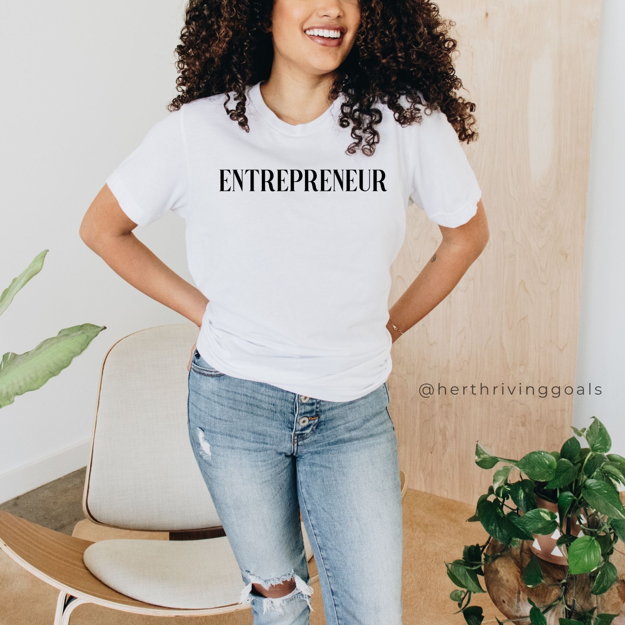 ENTREPRENEUR TEE sold by Her Thriving Goals product image thumbnail 3
