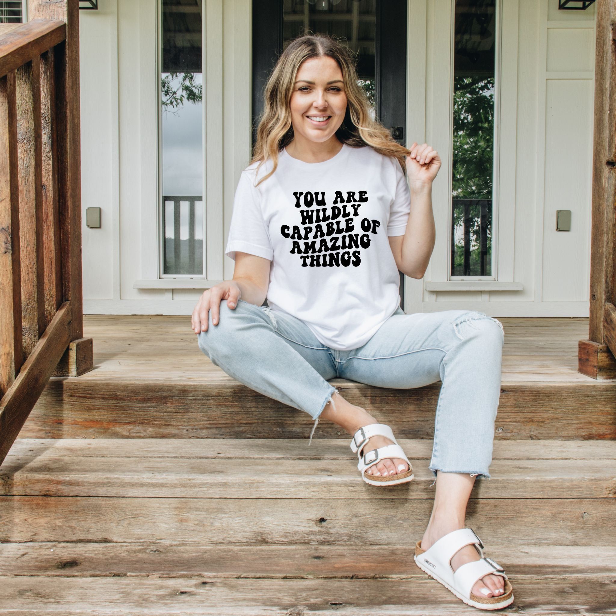 WILDLY CAPABLE OF AMAZING THINGS TEE sold by Her Thriving Goals