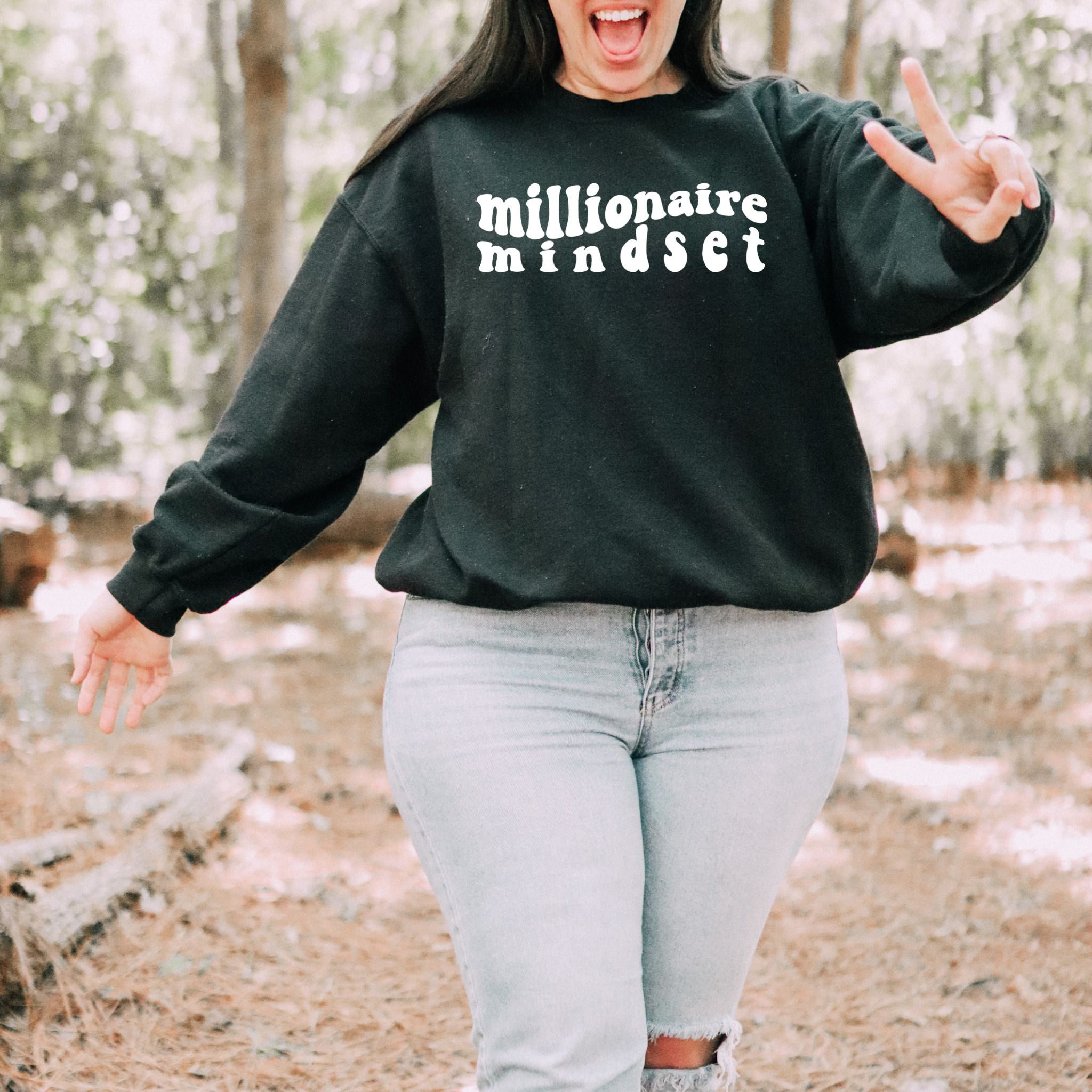 MILLIONAIRE MINDSET SWEATSHIRT sold by Her Thriving Goals product image thumbnail 3