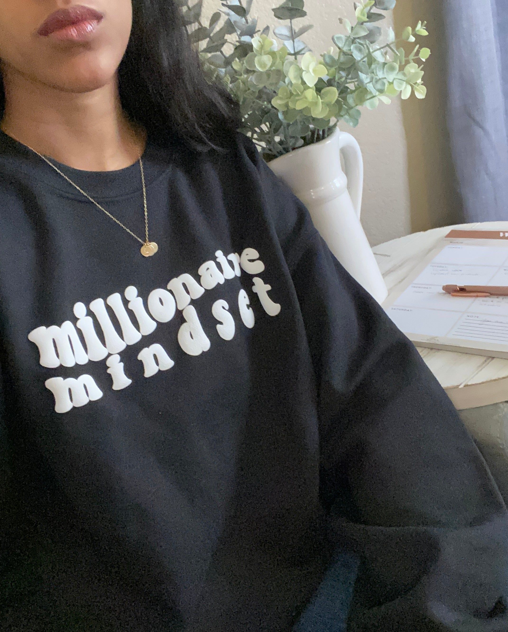 MILLIONAIRE MINDSET SWEATSHIRT sold by Her Thriving Goals product image thumbnail 4