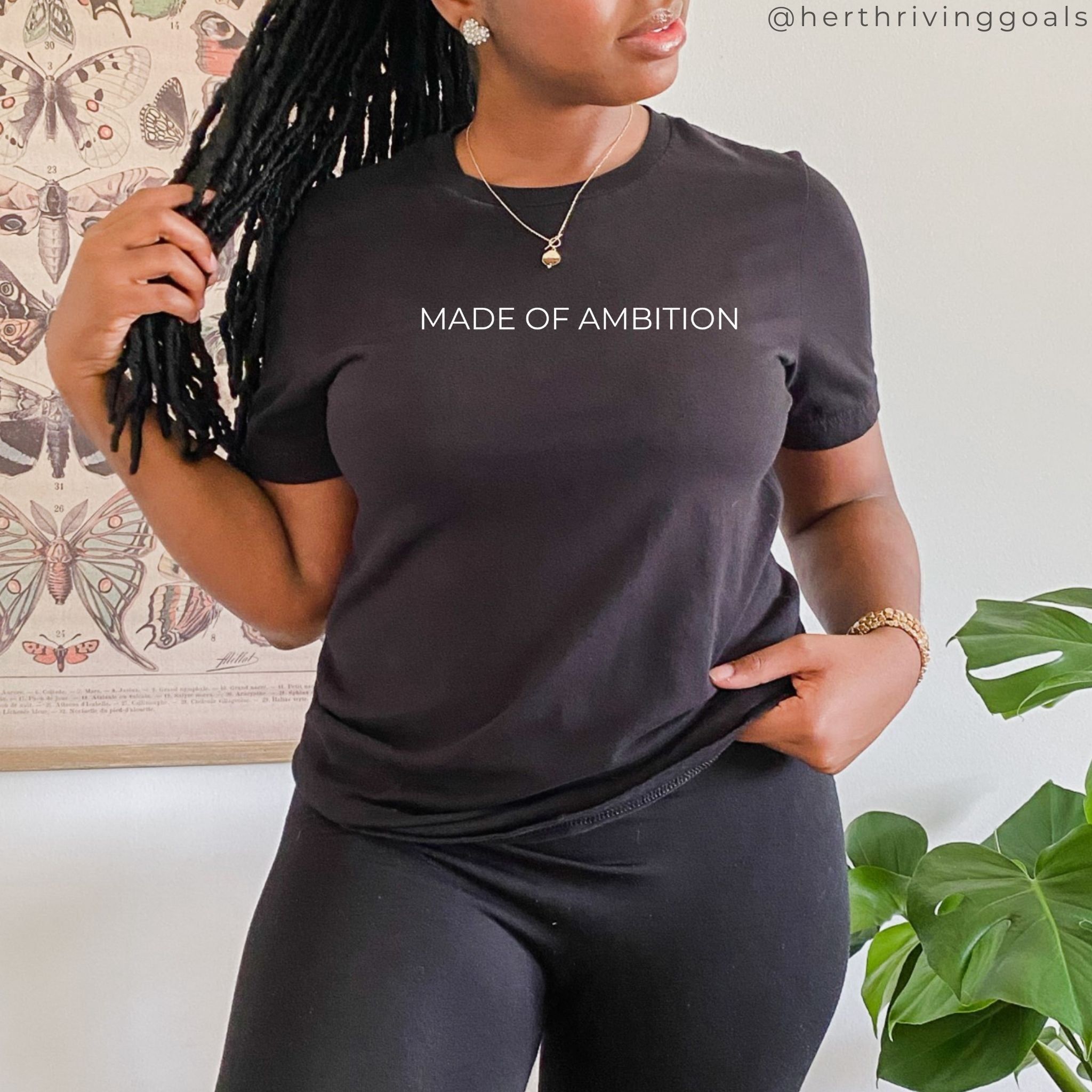 MADE OF AMBITION TEE sold by Her Thriving Goals product image thumbnail 4
